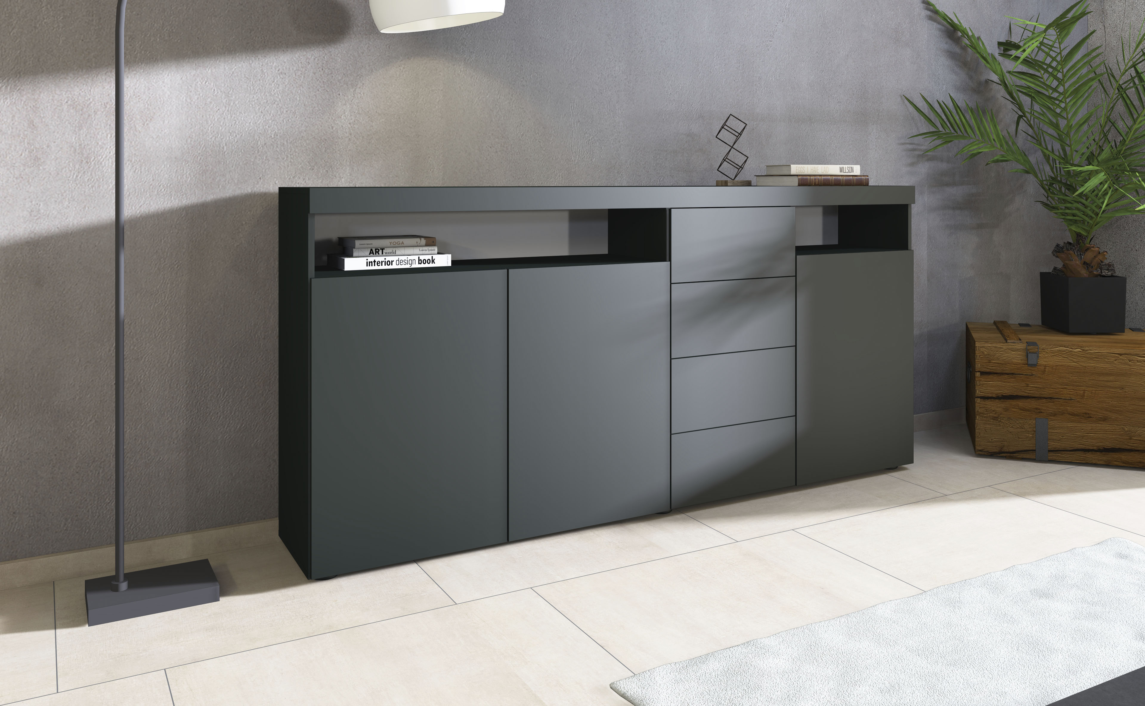 Thumbnail - borchardt Möbel Highboard "Kapstadt" Breite 200 cm