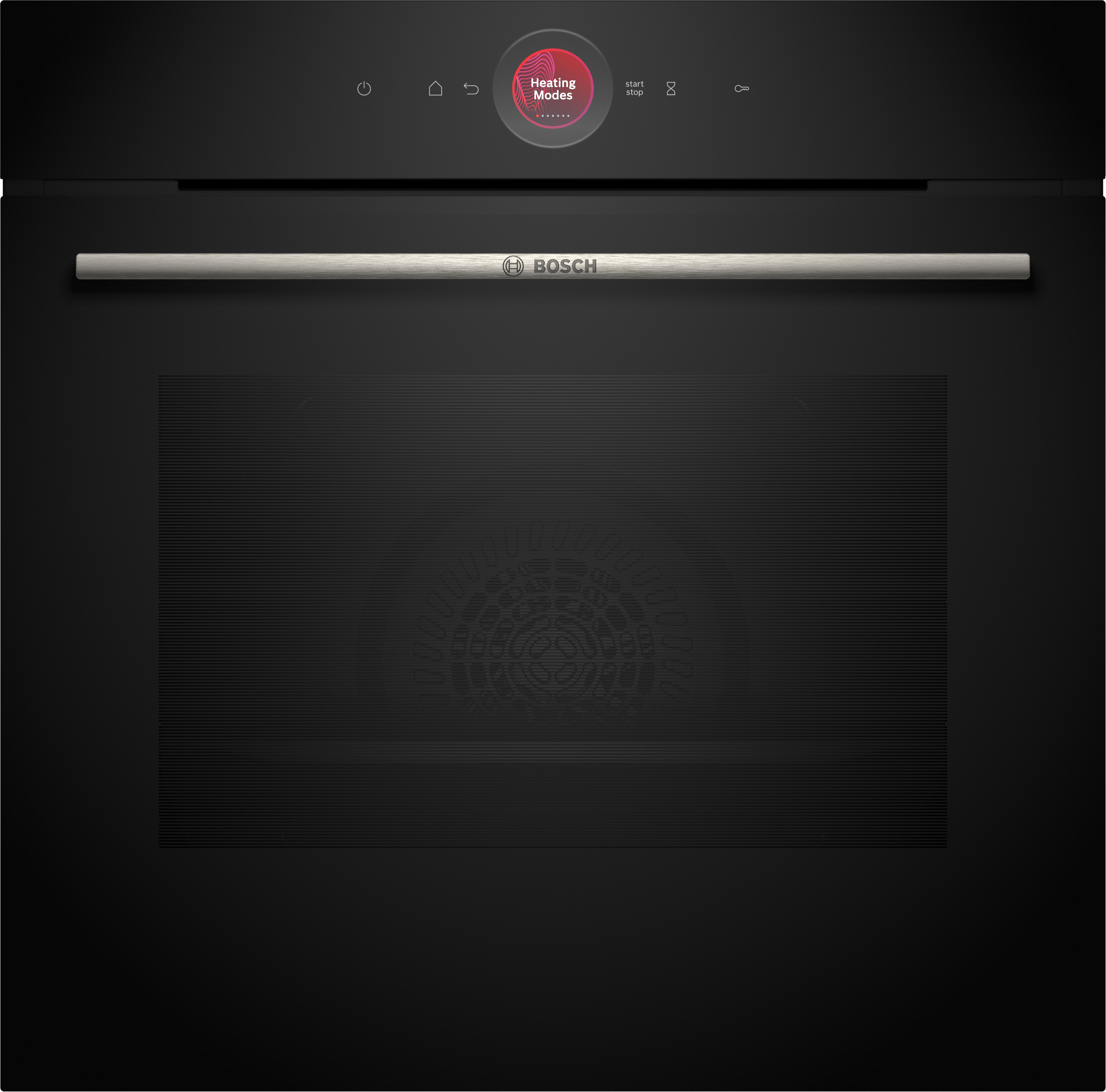 BOSCH Backofen Serie 8 "HBG7241B1" mit Teleskopauszug nachrüstbar mit Hydrolyse Innovativer digitaler Bedienring & praktische Abschaltautomatik