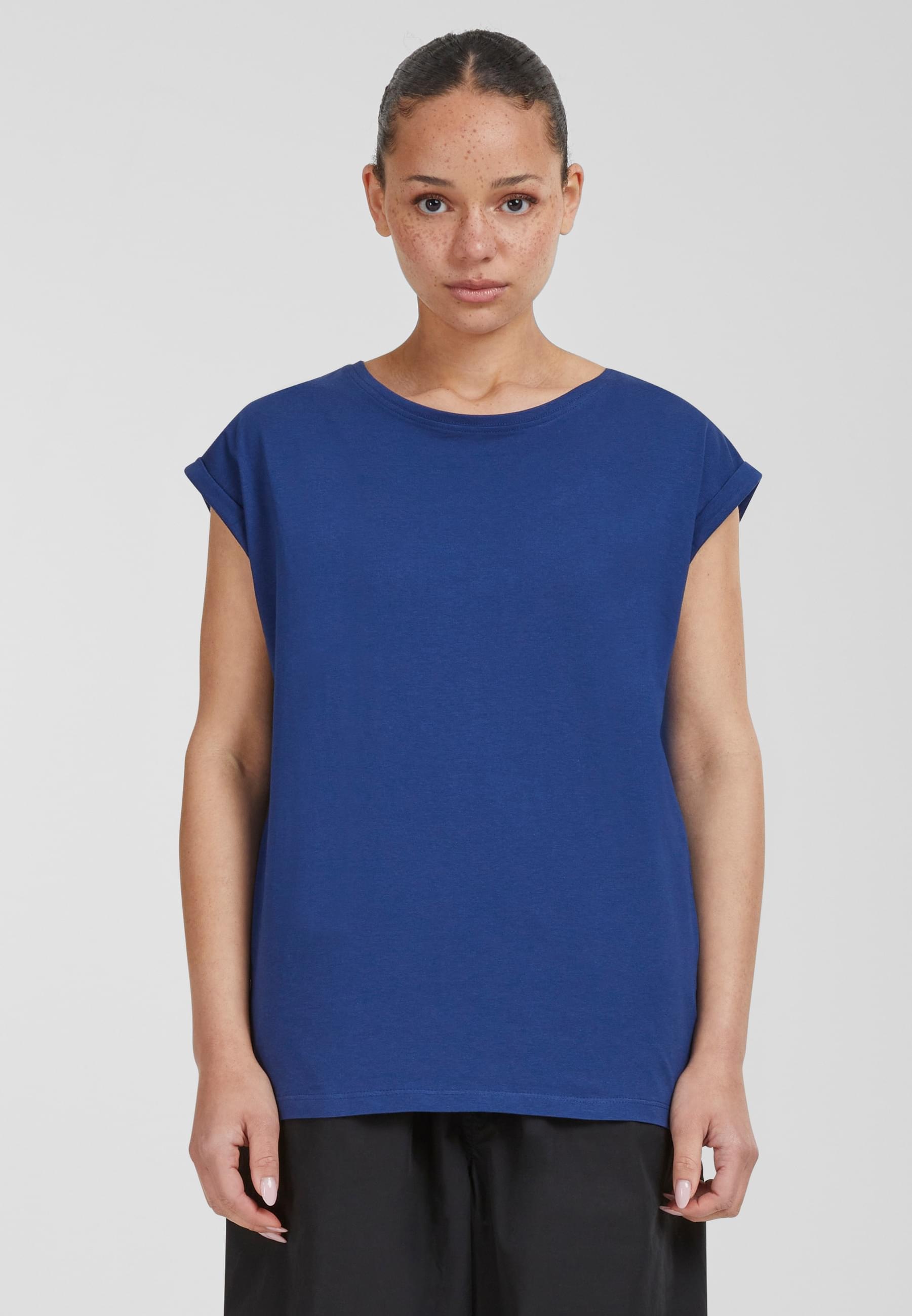 URBAN CLASSICS Kurzarmshirt »Urban Classics Damen Ladies Extended Shoulder Tee«, (1 tlg.)