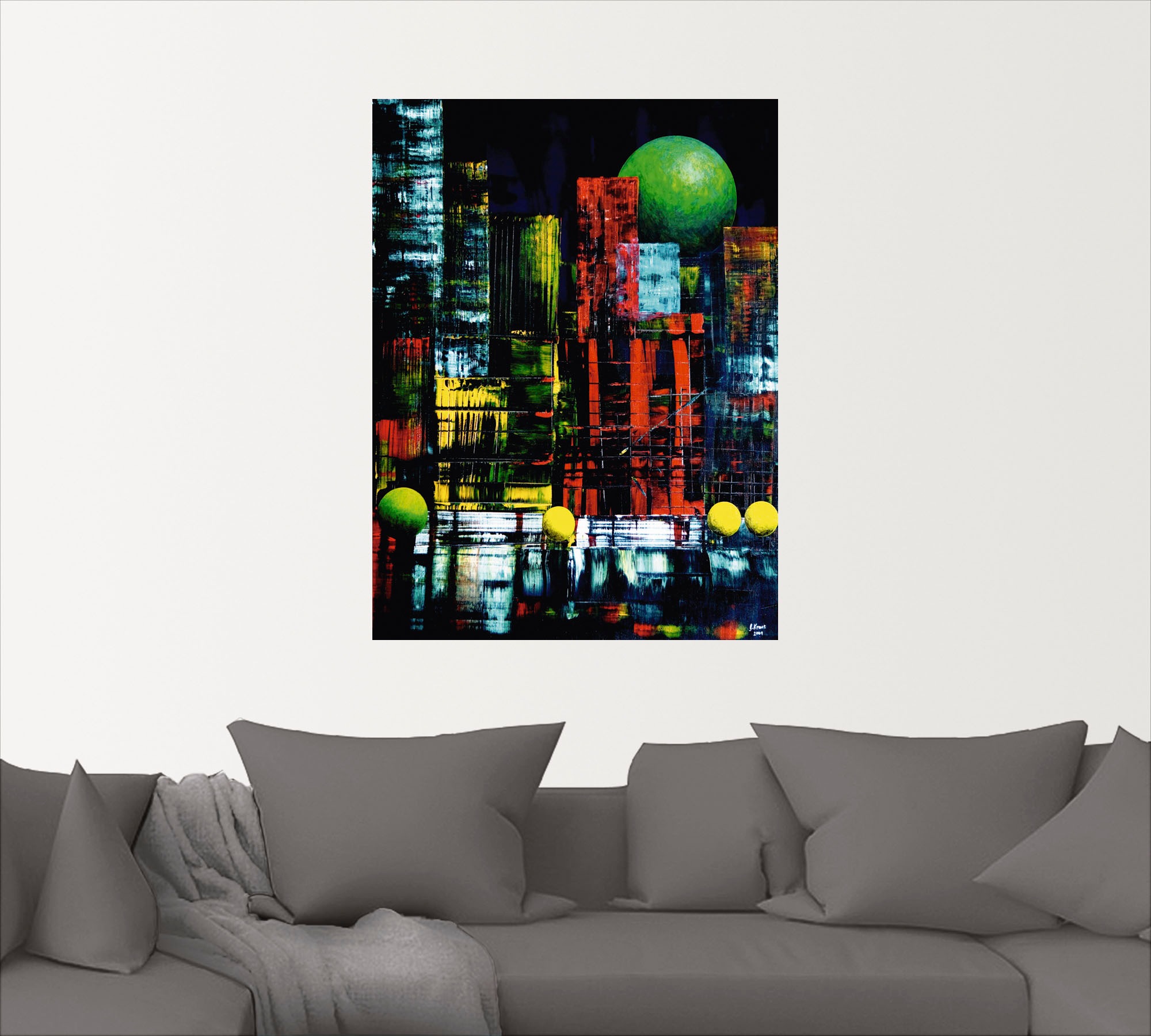 Artland Wandbild »New York abstrakt II«, Amerika, (1 St.), als Leinwandbild, Wandaufkleber in verschied. Größen