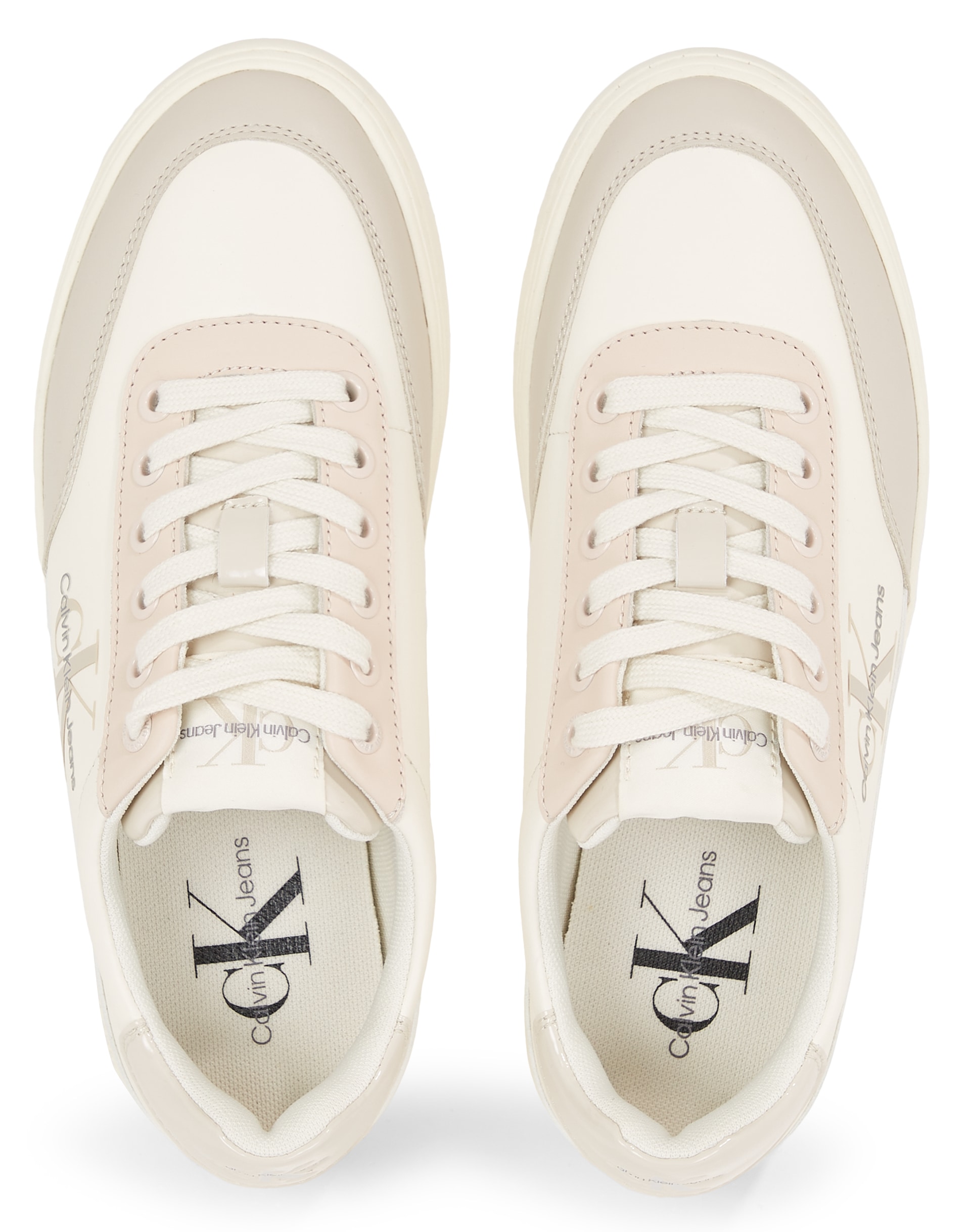 Calvin Klein Jeans Sneaker »CLASSIC CUPSOLE LOW LACE LTH ML«, mit Logoschriftzug, Freizeitschuh, Halbschuh, Schnürschuh