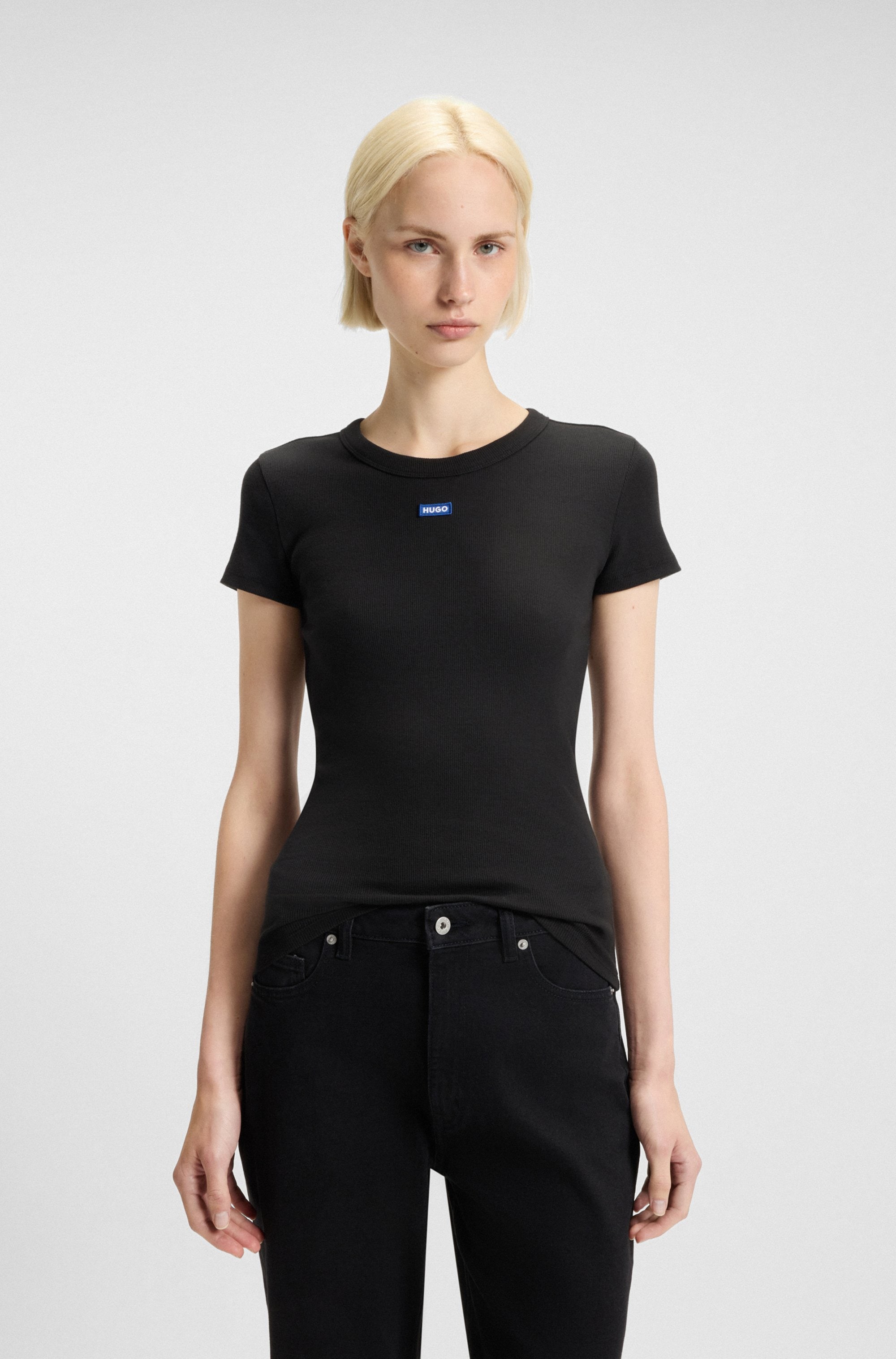HUGO Blue T-Shirt »Easy Tee« mit HUGO Aufnäher