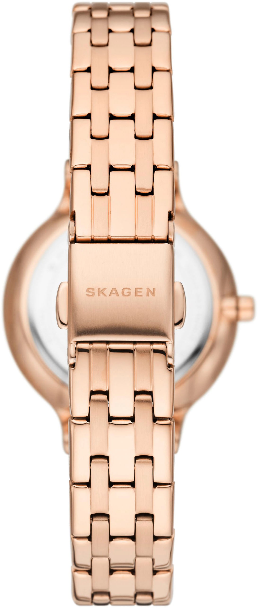 Skagen Quarzuhr »ANITA LILLE«, Armbanduhr, Damenuhr, Edelstahlarmband, analog, Glassteine