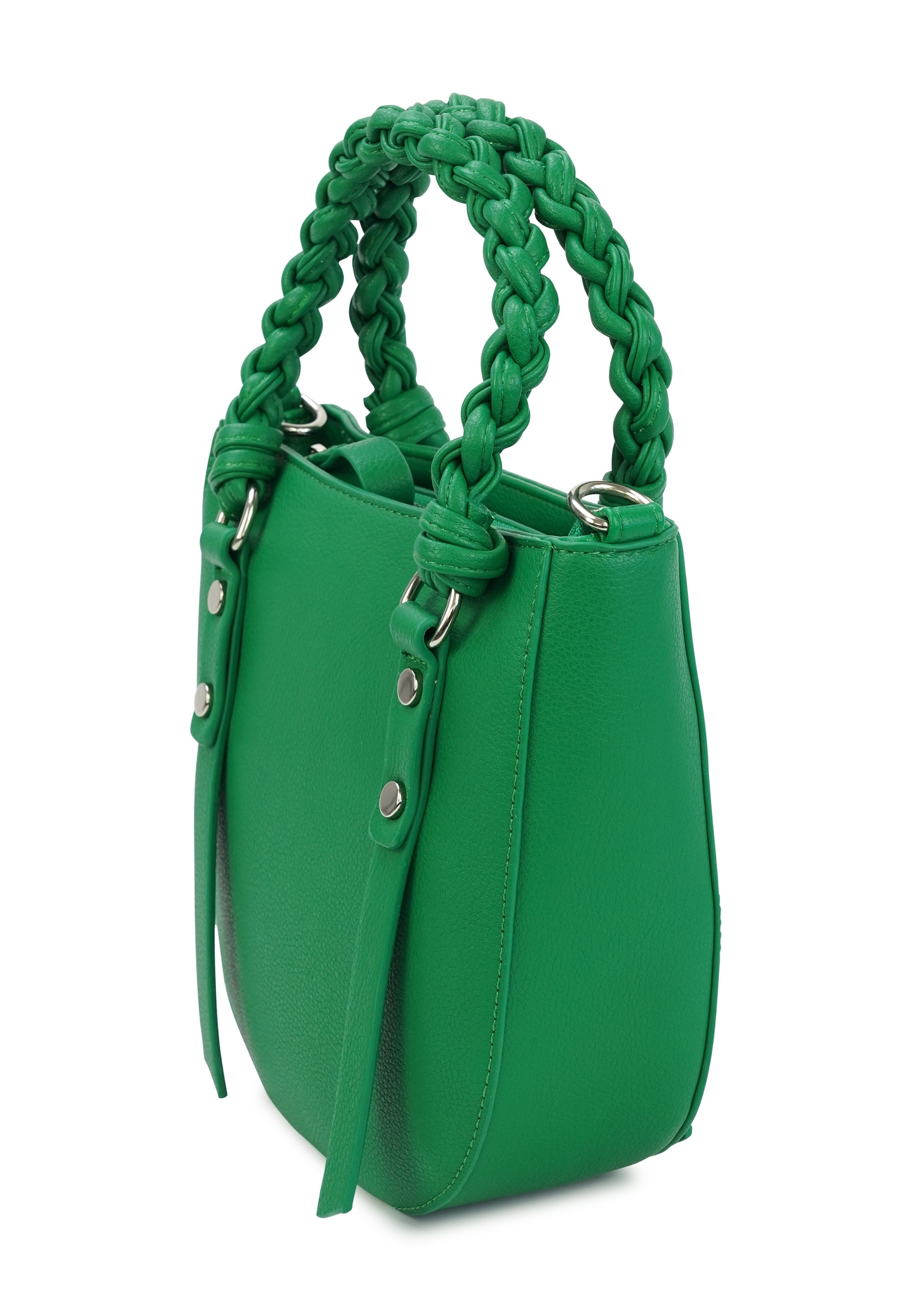 Thumbnail - Harpa Schultertasche "HAYA" in abgerundeter Form mit geflochtenem Henkel