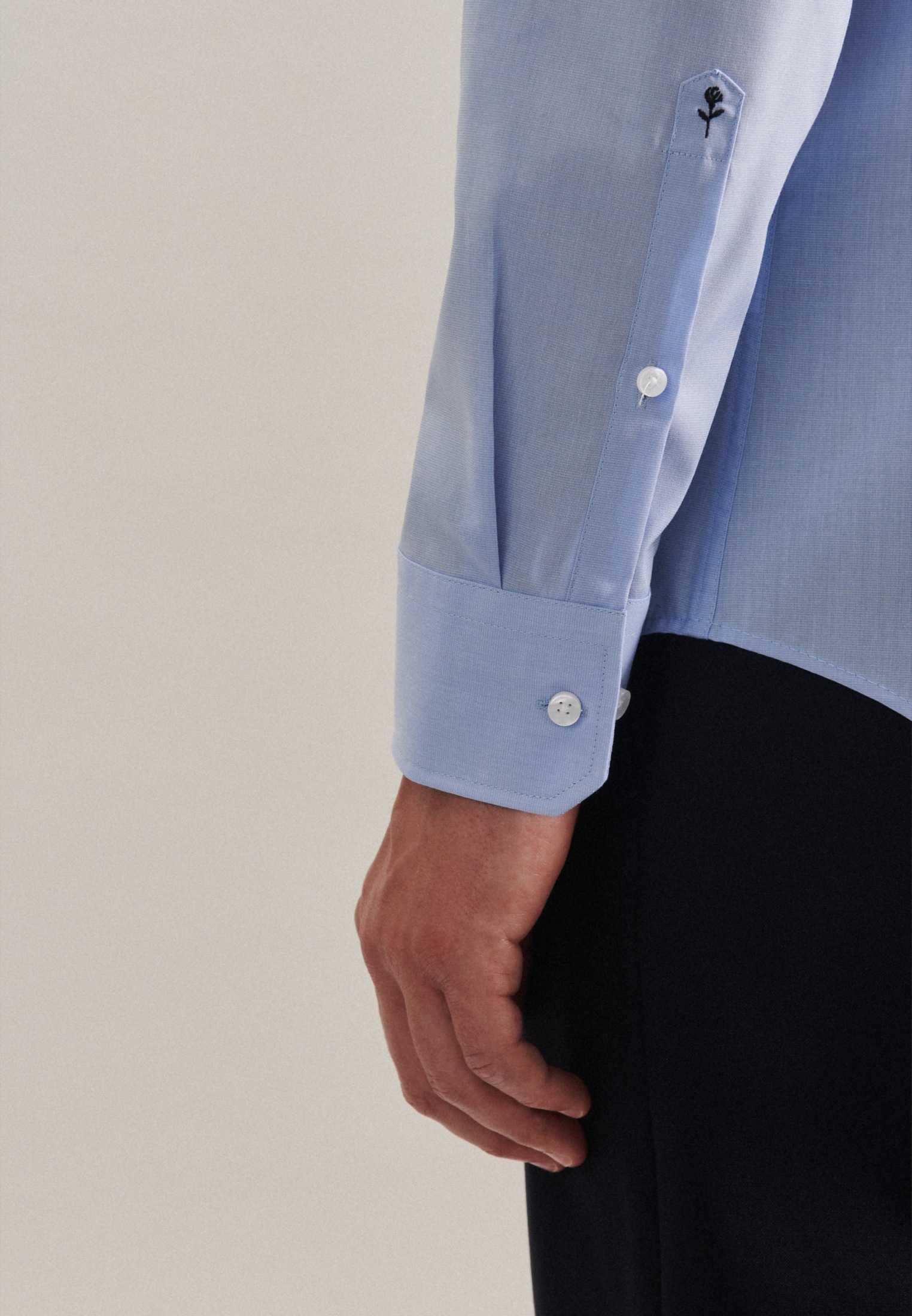 Seidensticker Schwarze Rose Men Shirt Blue M 6