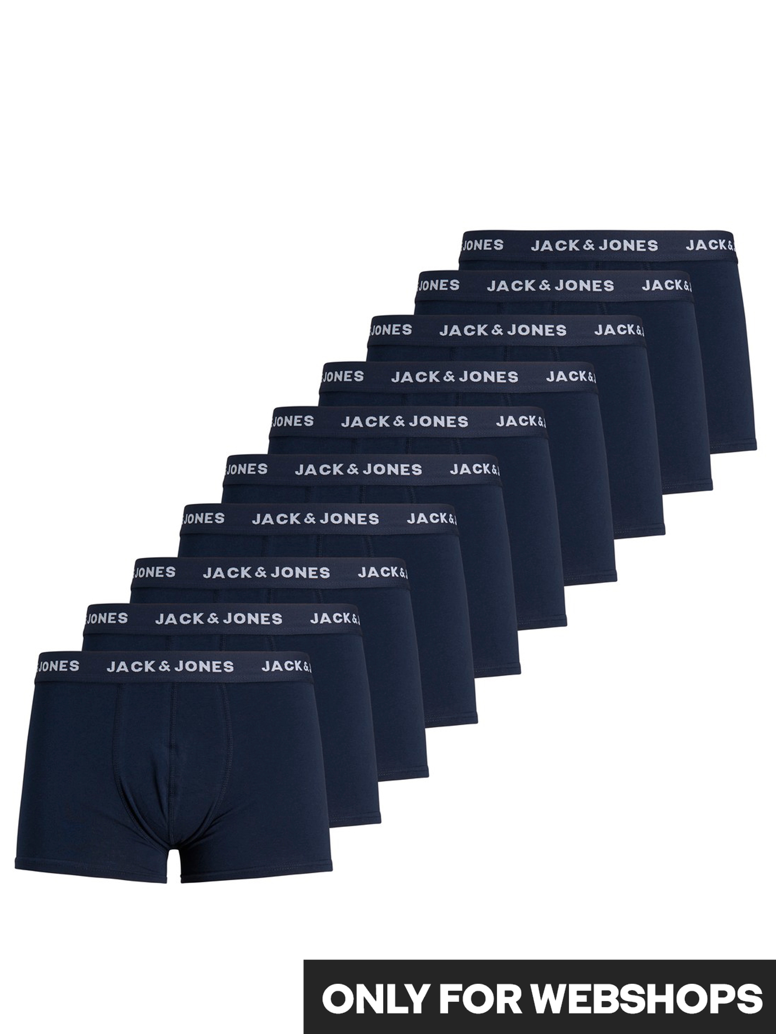 Jack & Jones "JACFLOWER Microfiber mit Logobund, Blumenprint und Stretchkomfort" Packung, 10er-Pack, 10 Stk. eng anliegend, Microfaser, schnelltrocknend