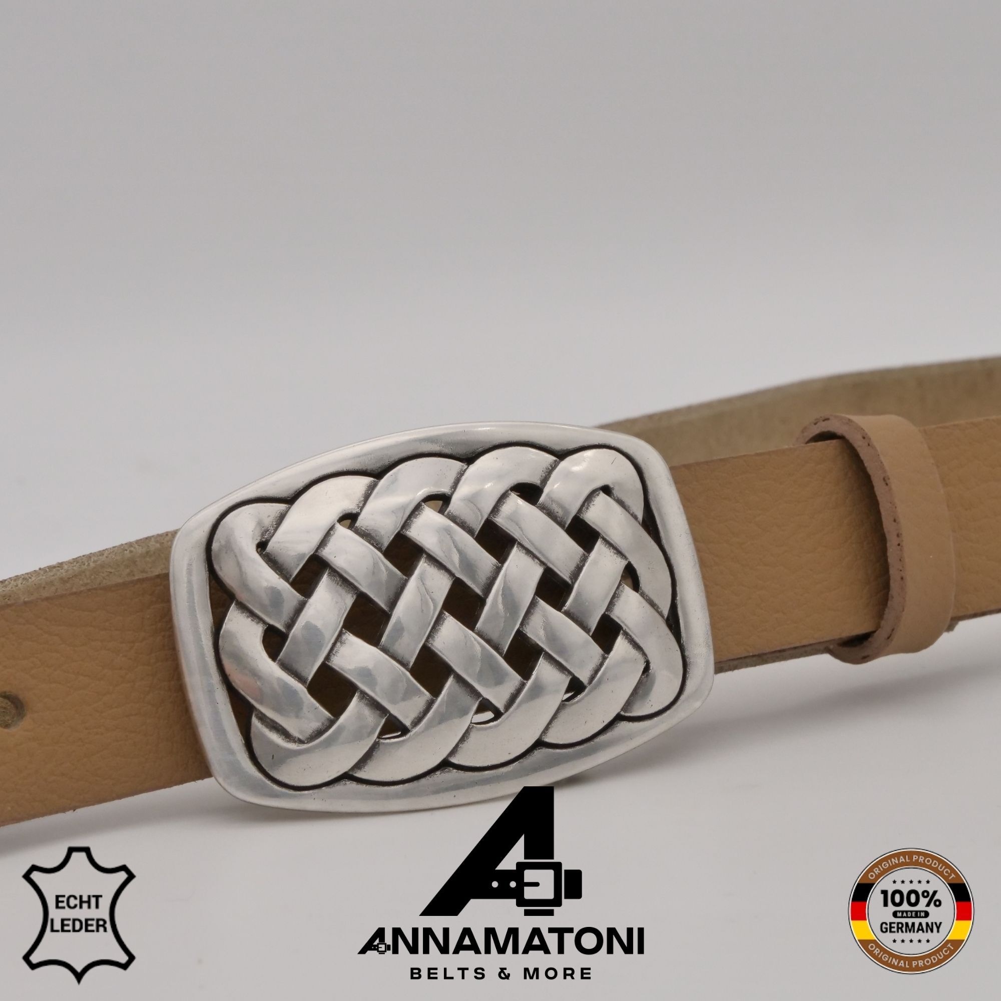 AnnaMatoni Ledergürtel »AnnaMatoni Damen Leder Gürtel 2,5cm Breit echt Leder Gürtel Made«