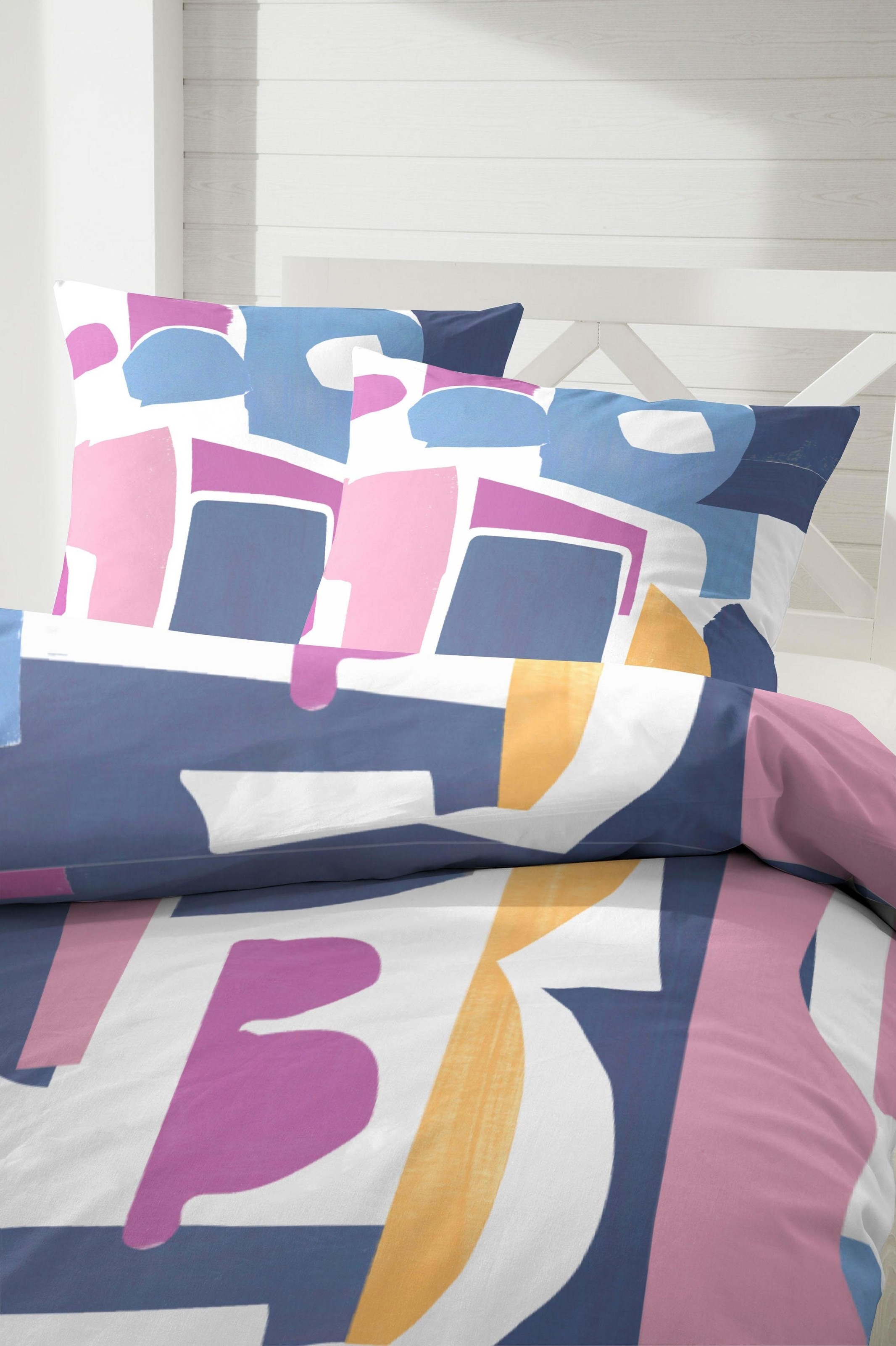 Primera Bettwäsche "puzzle" 2 Stk. mit strukturierten und kunstvoll angeord günstig online kaufen