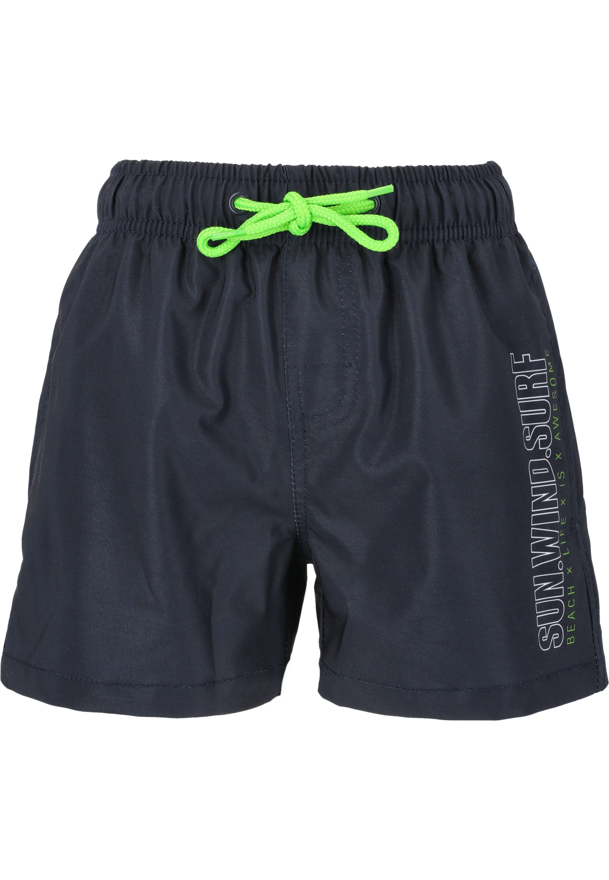 ZIGZAG Kinder Badeshorts "Fillip", blau, Gr. 110, unifarben, 92% Polyester, 8% Elasthan, Badehosen, in atmungsaktiver Qualität