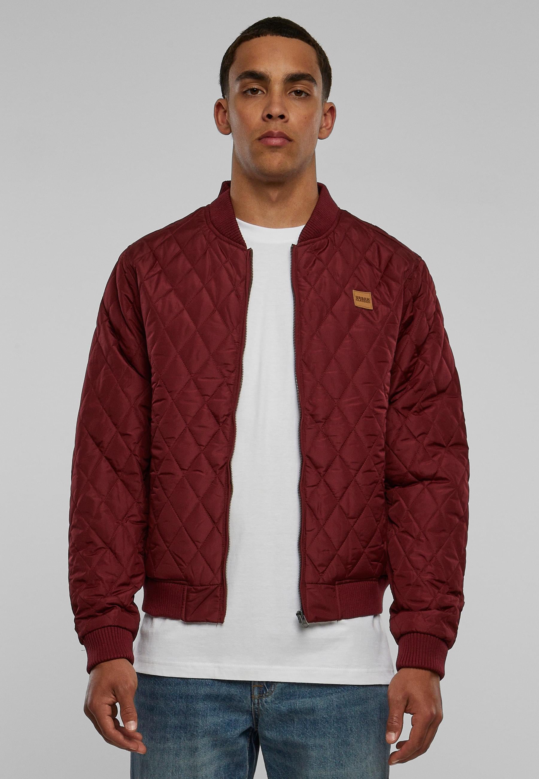 URBAN CLASSICS Allwetterjacke »Urban Classics Herren Diamond Quilt Nylon Jacket«, (1 St.), ohne Kapuze