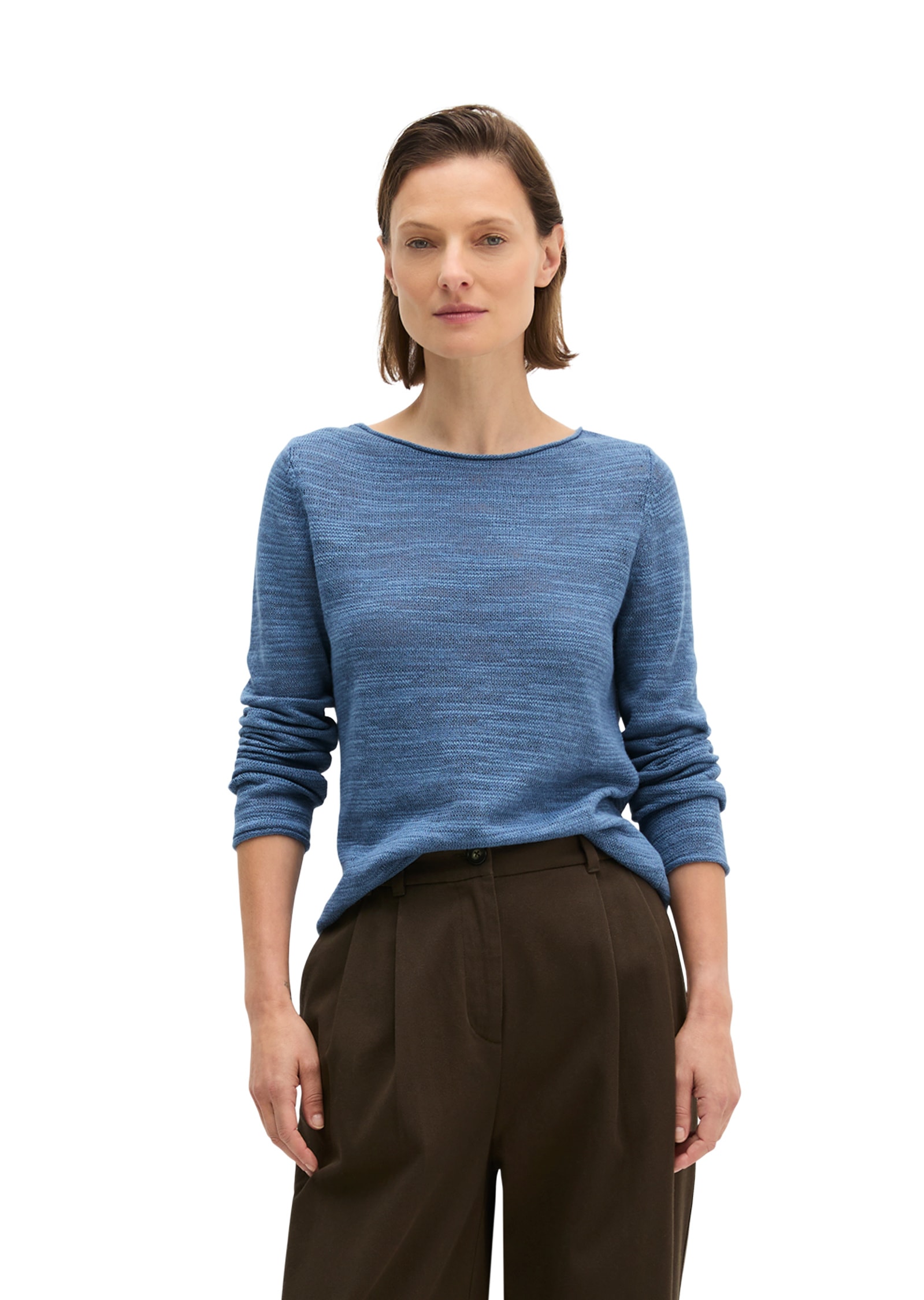 Marc OPolo Strickpullover "aus Leinen-Baumwolle-Mix"