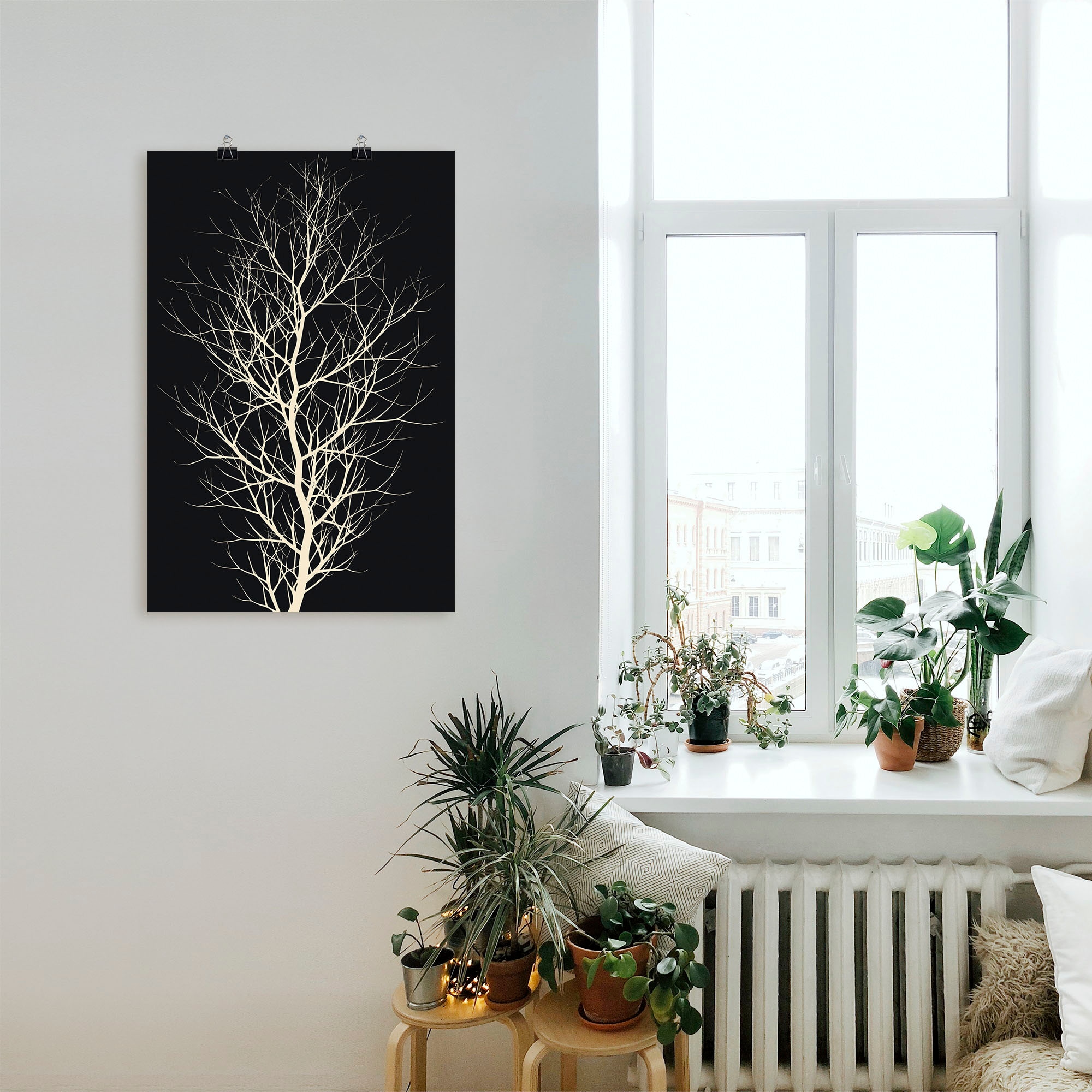 St.), (1 Wandbild als »Der Poster Baum«, schwarze | Alubild, kaufen Baumbilder, Größen Artland oder Wandaufkleber Leinwandbild, in versch. BAUR