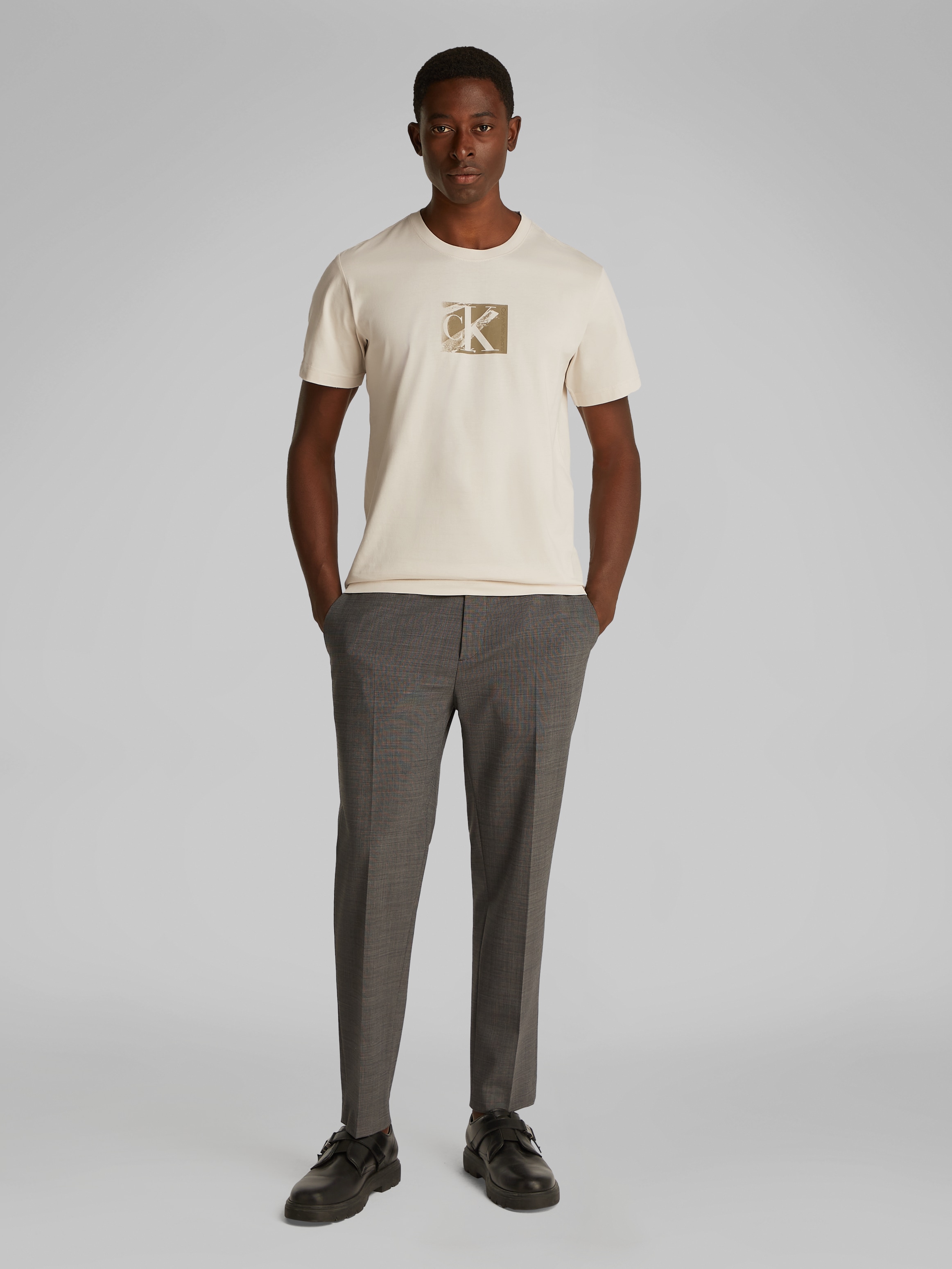 Calvin Klein Jeans Rundhalsshirt »SMALL CK BOX TEE«, Logodruck