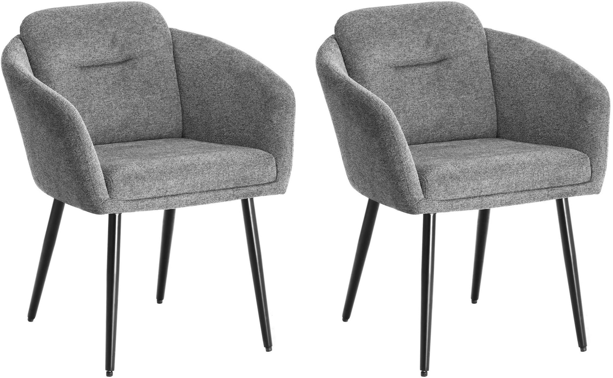 LeGer Home by Lena Gercke Esszimmerstuhl "Fleur" (Set) 2 Stk.Strukturstoff, ergonomisches Design, gesteppte Rückenlehne