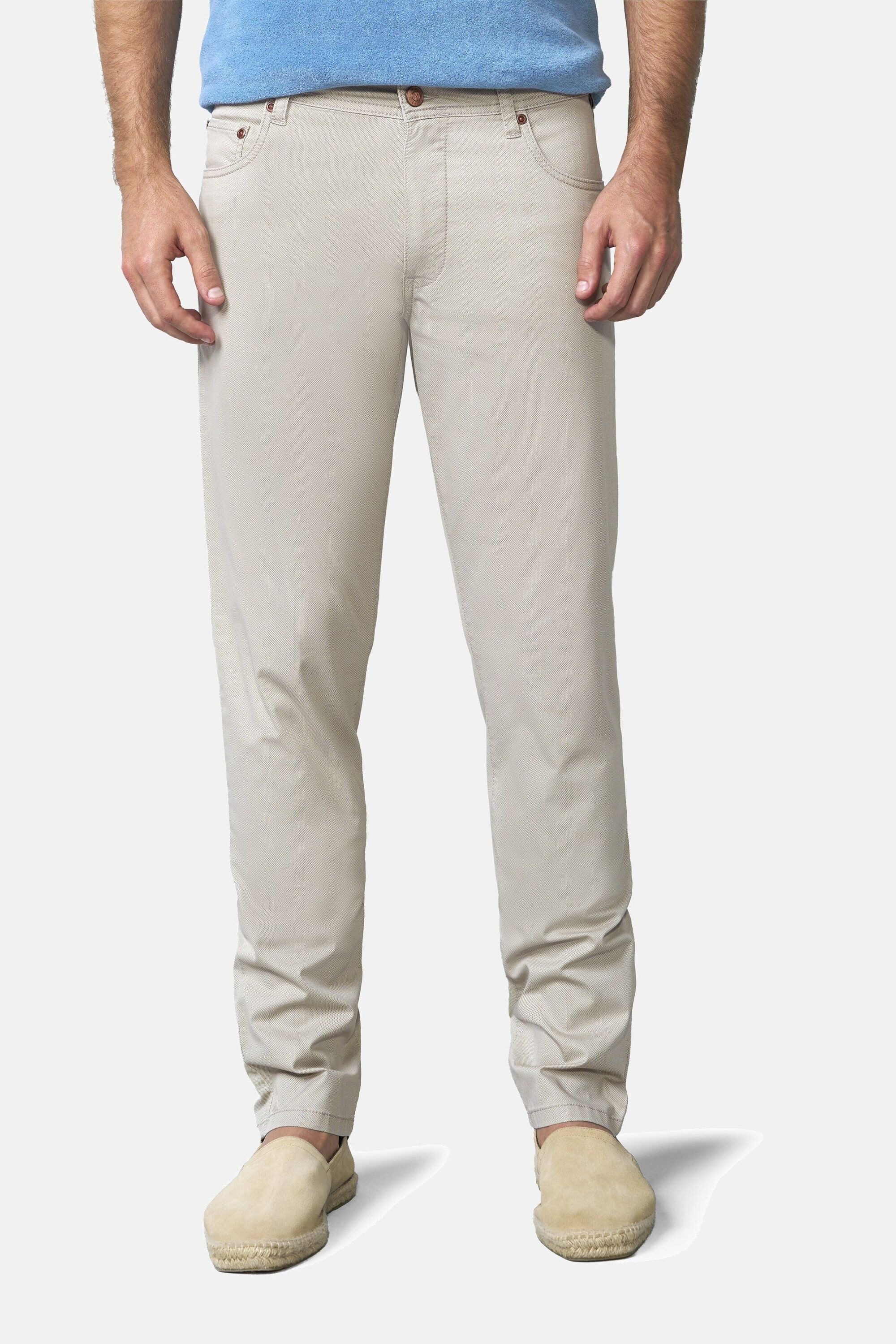 5-Pocket-Jeans MEYER "M5 Five 1-6075", Damen, Gr. 33, Länge 32, beige, 96% Baumwolle, 4% Elasthan, unifarben, Basic, relaxed fit lang, Jeans 5-Pocket-Jeans, aus reiner Bio-Baumwolle