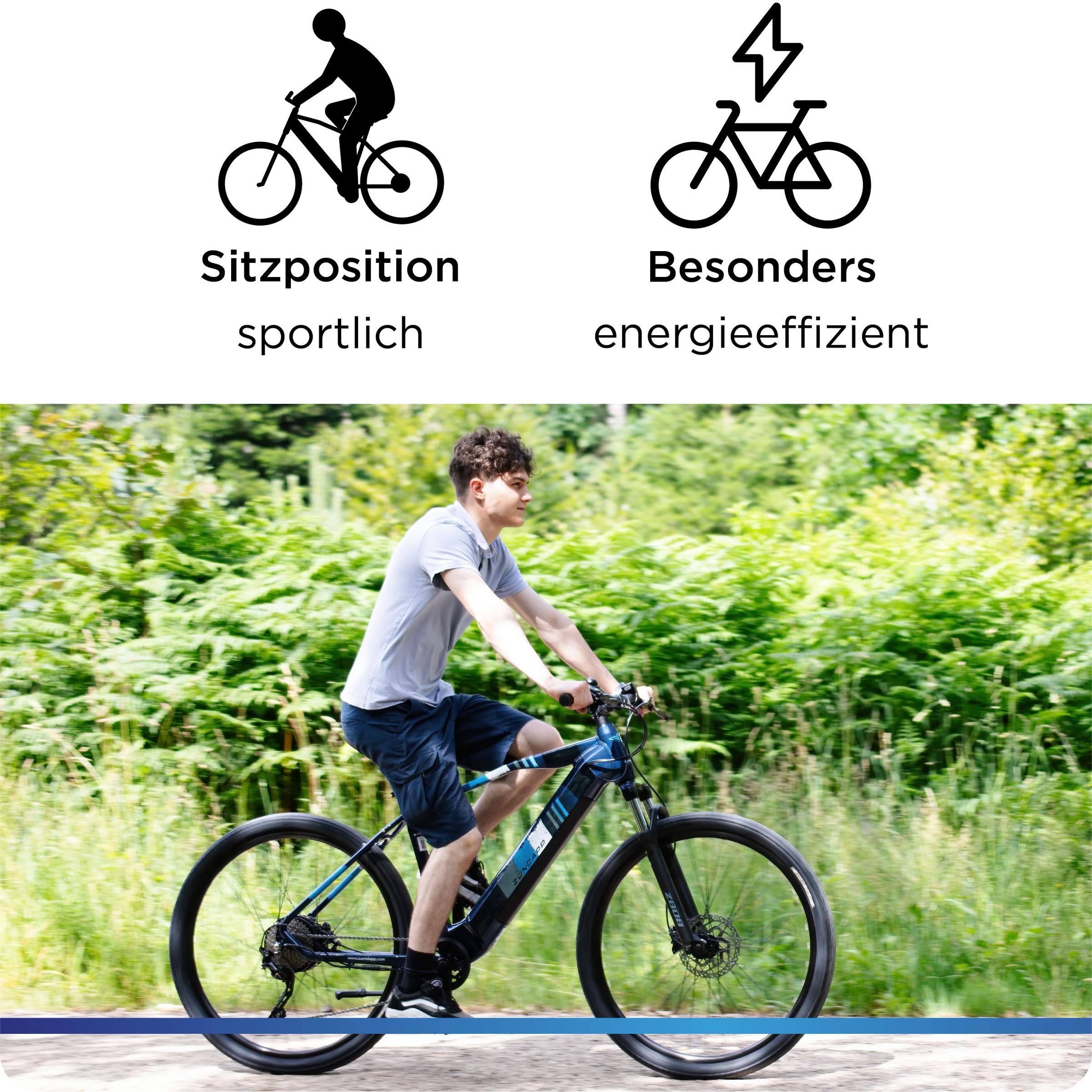 Zündapp »Z808« 10 Gang Shimano Deore RD-T6000 Schaltwerk Kettenschaltung Heckmotor 250 W Pedelec, Elektrofahrrad für Damen und Herren, MTB