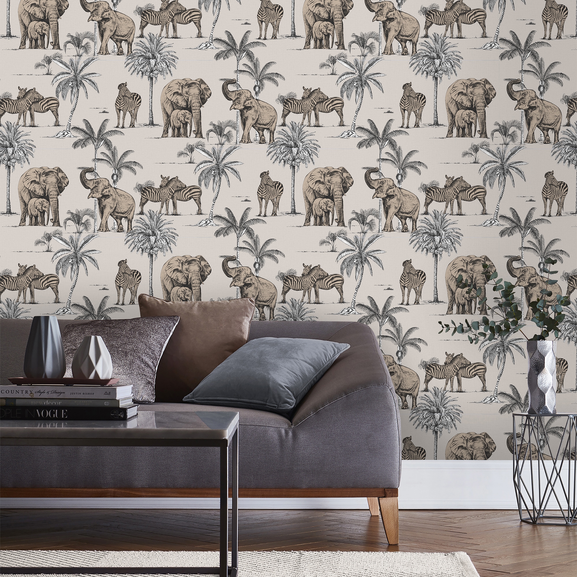 Sublime Vliestapete "KENYA" natürlich geprägt Design Tapeten
