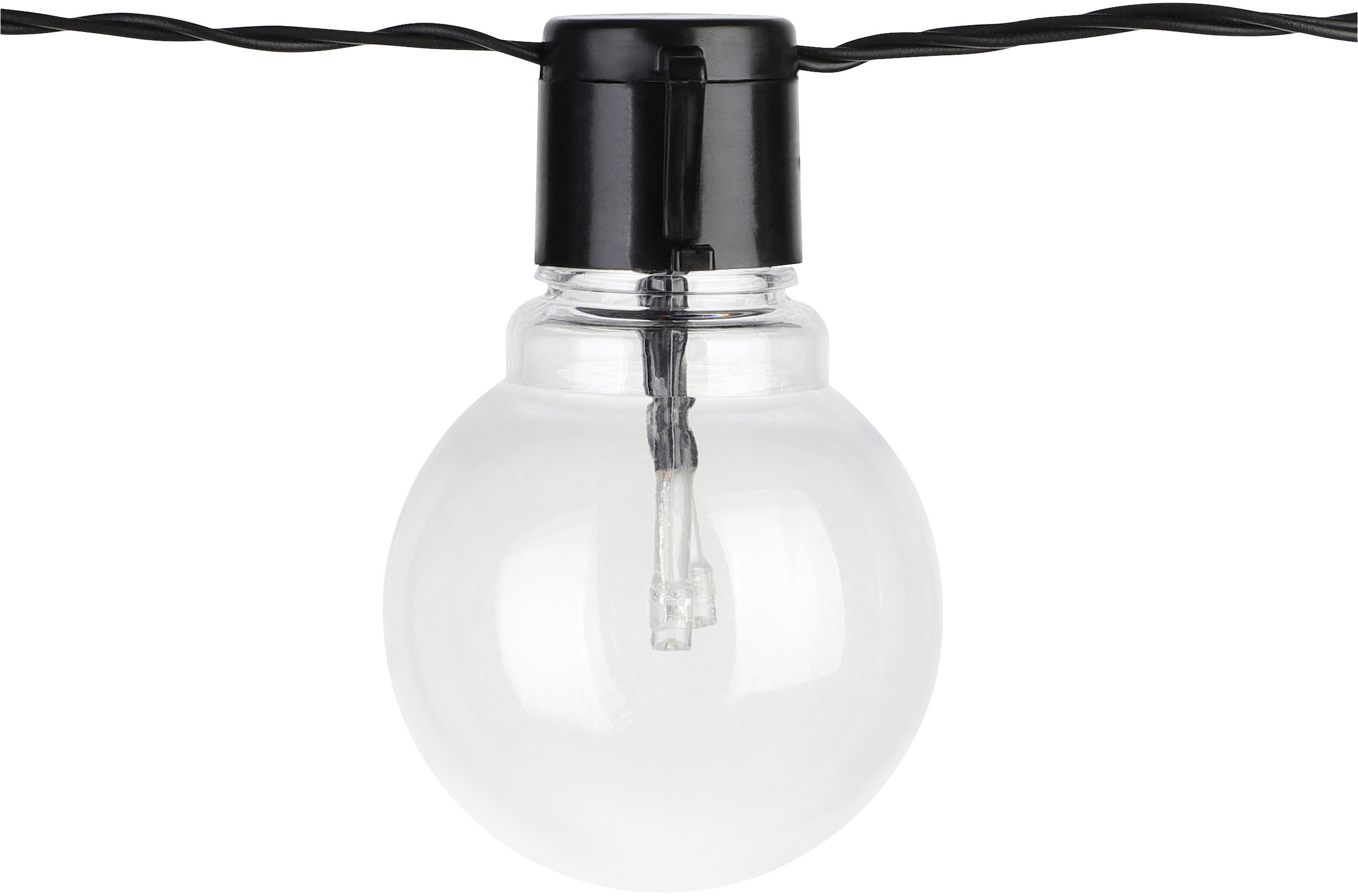 EGLO Lichterkette »LED Lichterkette , Balkon Deko, IP44, mit Glühbirnen, dekorative« 16 Stk.-flammig aus Kunststoff, 4,5m Kabel, 16 Birnen