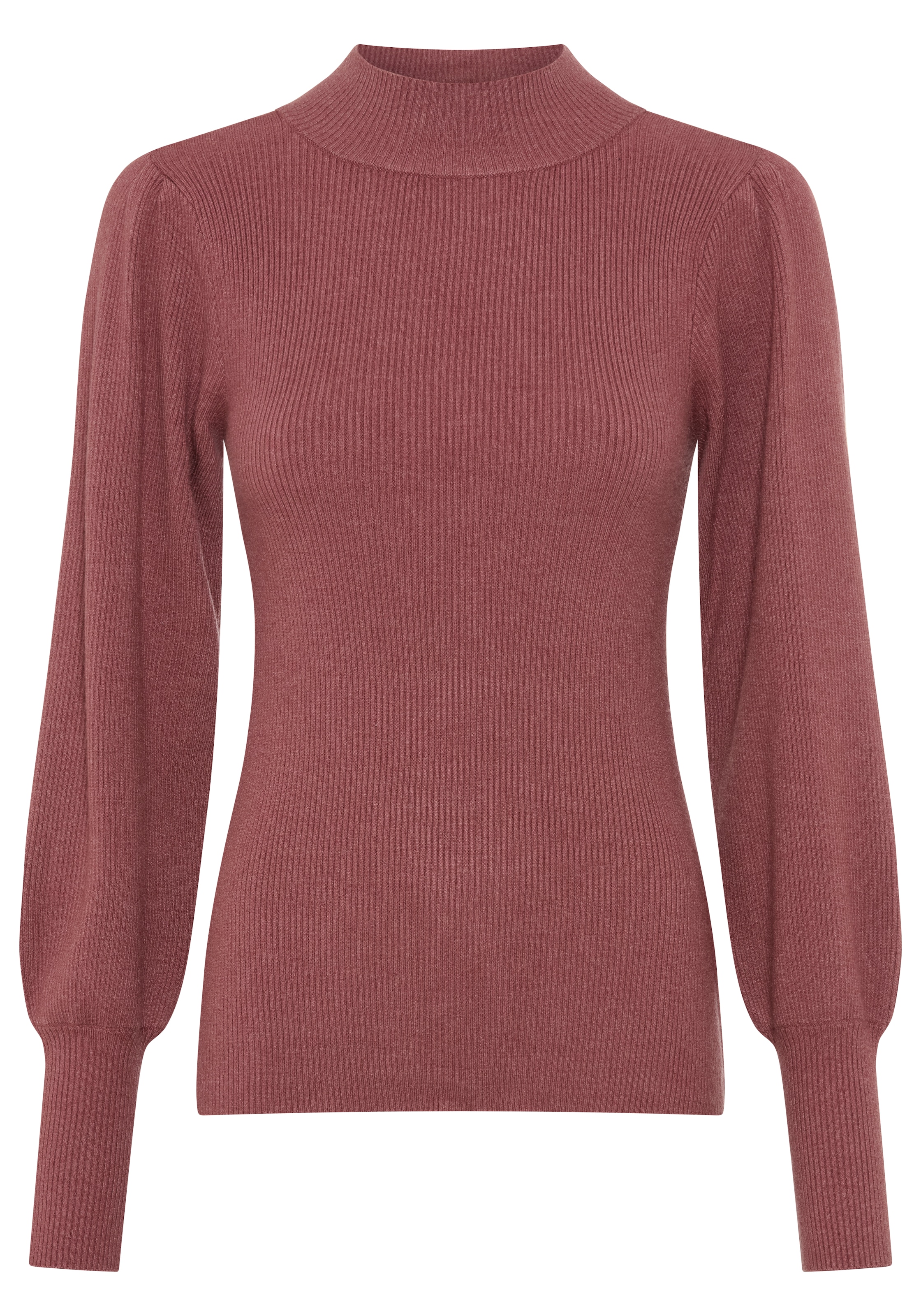 Laura Scott Strickpullover »mit Stehkragen, figurbetonter Passform« aus weicher Viskosemischung