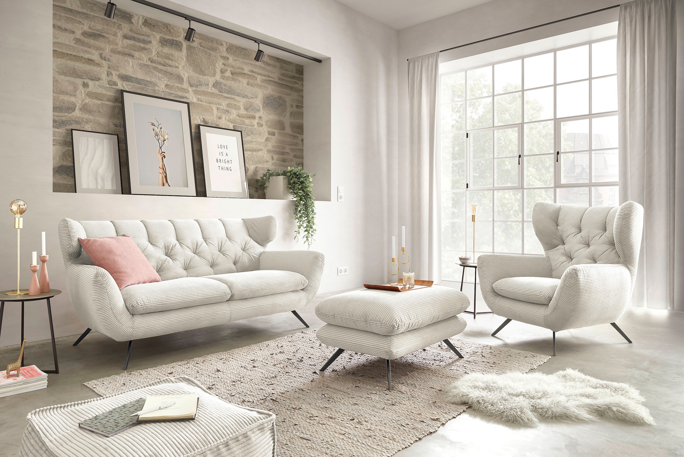 3C Candy 2,5-vietė sofa »Beatrice« su Rückenste...