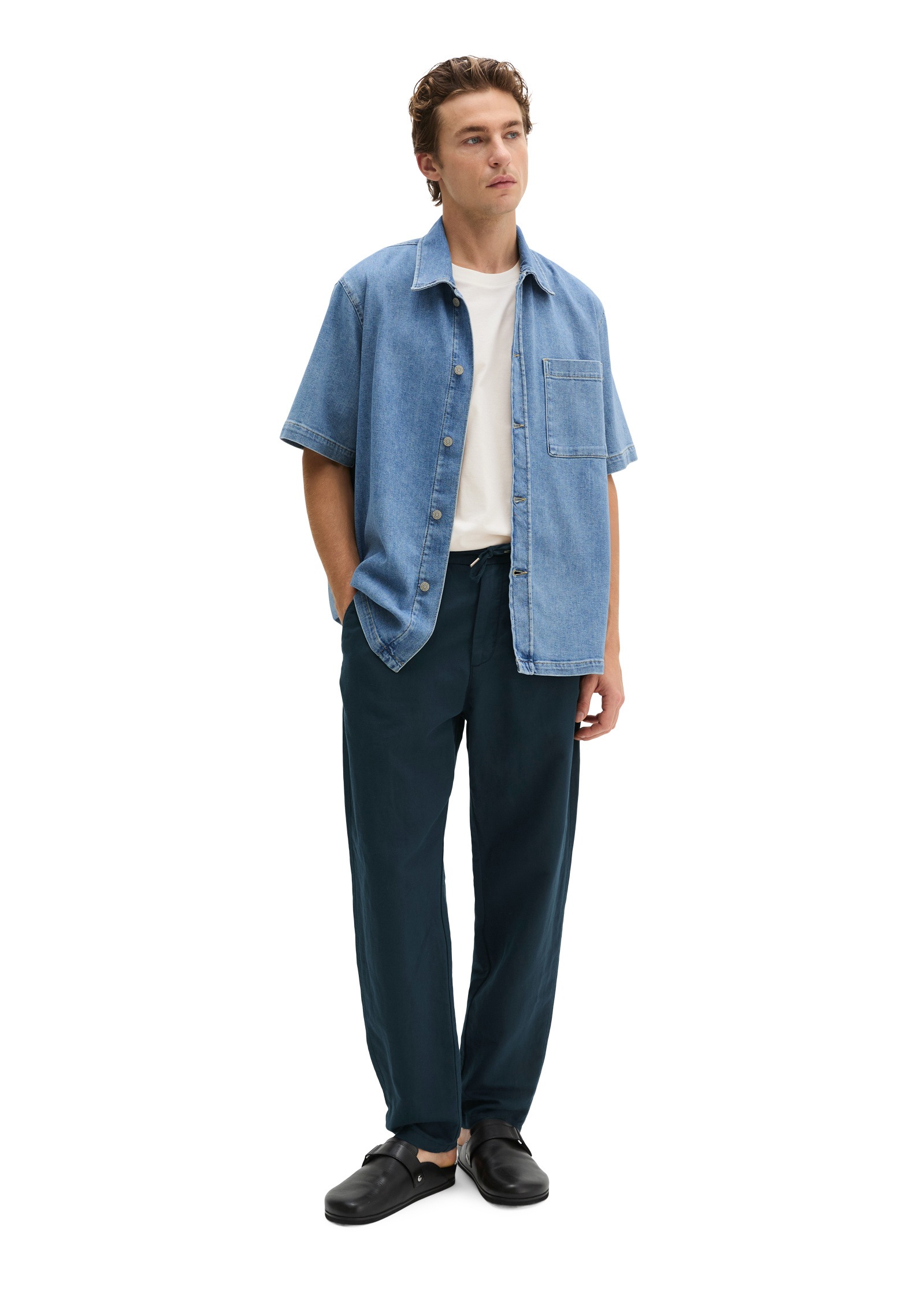 Marc O'Polo Kurzarmhemd »aus leichtem Bio-Baumwoll-Denim«