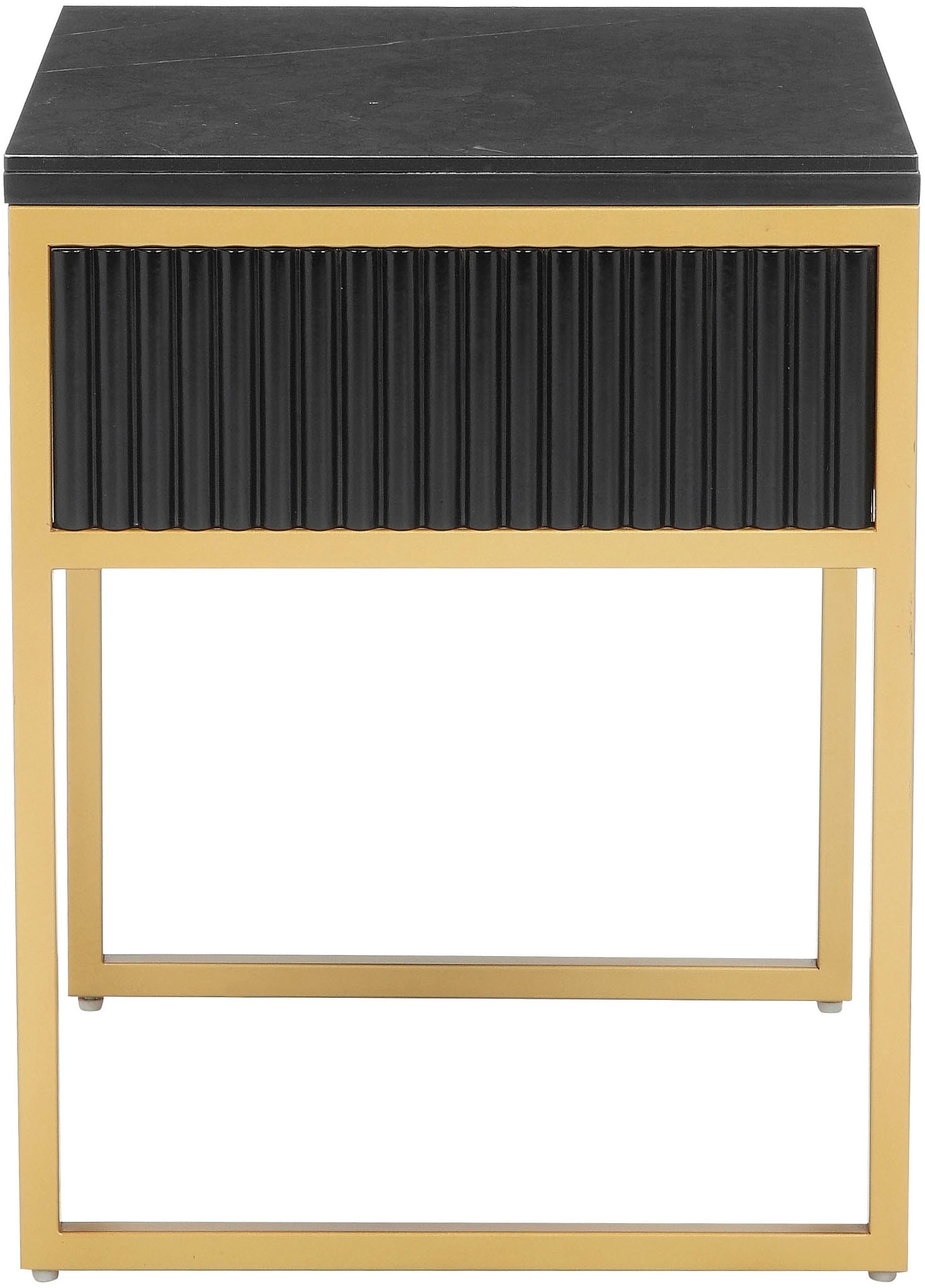 Leonique Beistelltisch »Fleuriss« Keramikplatte, goldene Beine, FSC-zertifiziertes Holz, Breite 50 cm