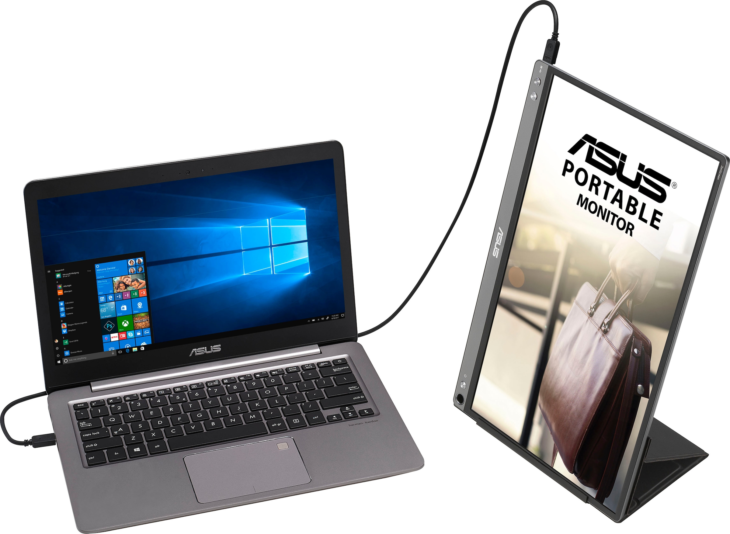Asus Portabler Monitor »MB16ACE«, 40 cm/16 Zoll, 1920 x 1080 px, Full HD, 5 ms Reaktionszeit, 70 Hz