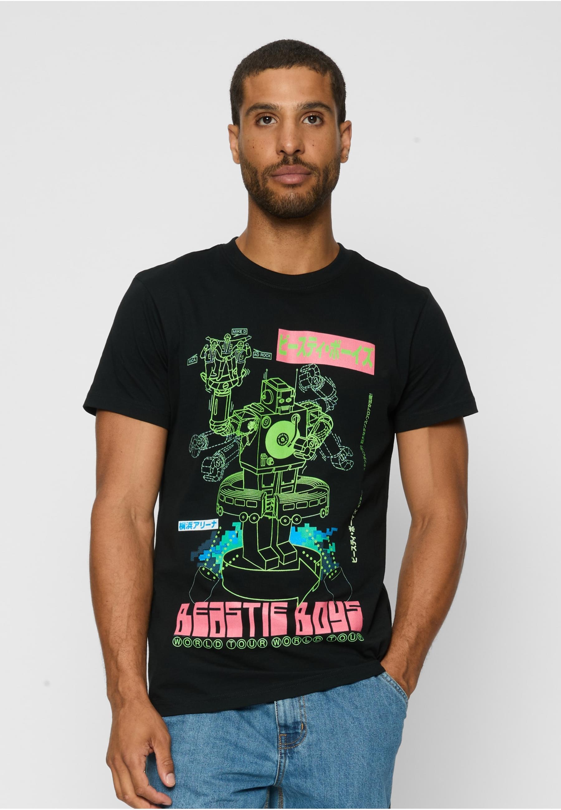MisterTee Kurzarmshirt »MisterTee Unisex Beastie Boys Robot Tee«, (1 tlg.)