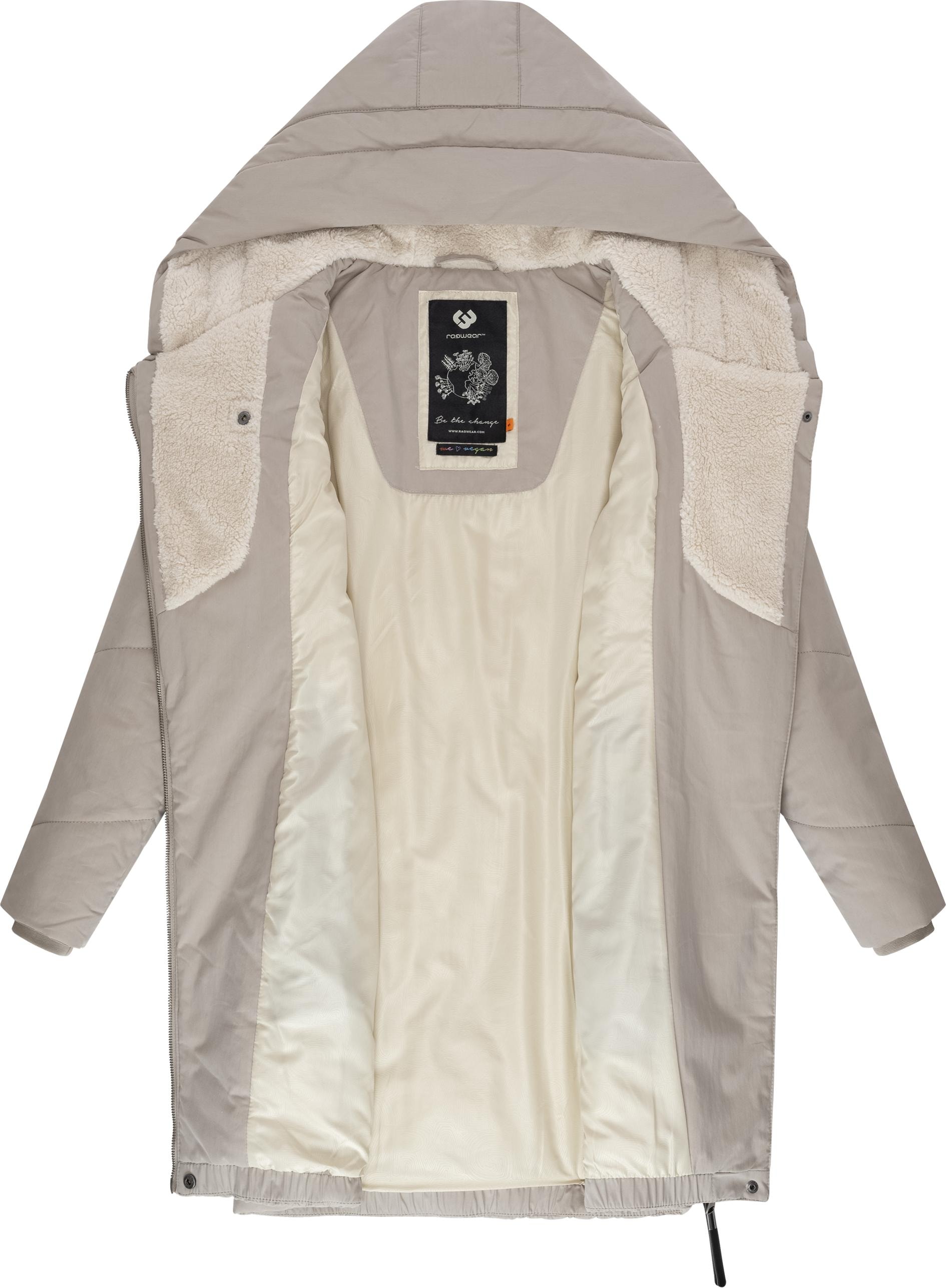 Ragwear Wintermantel »Gordon Long«, gesteppter Winterparka mit asymmetrischem Kragen
