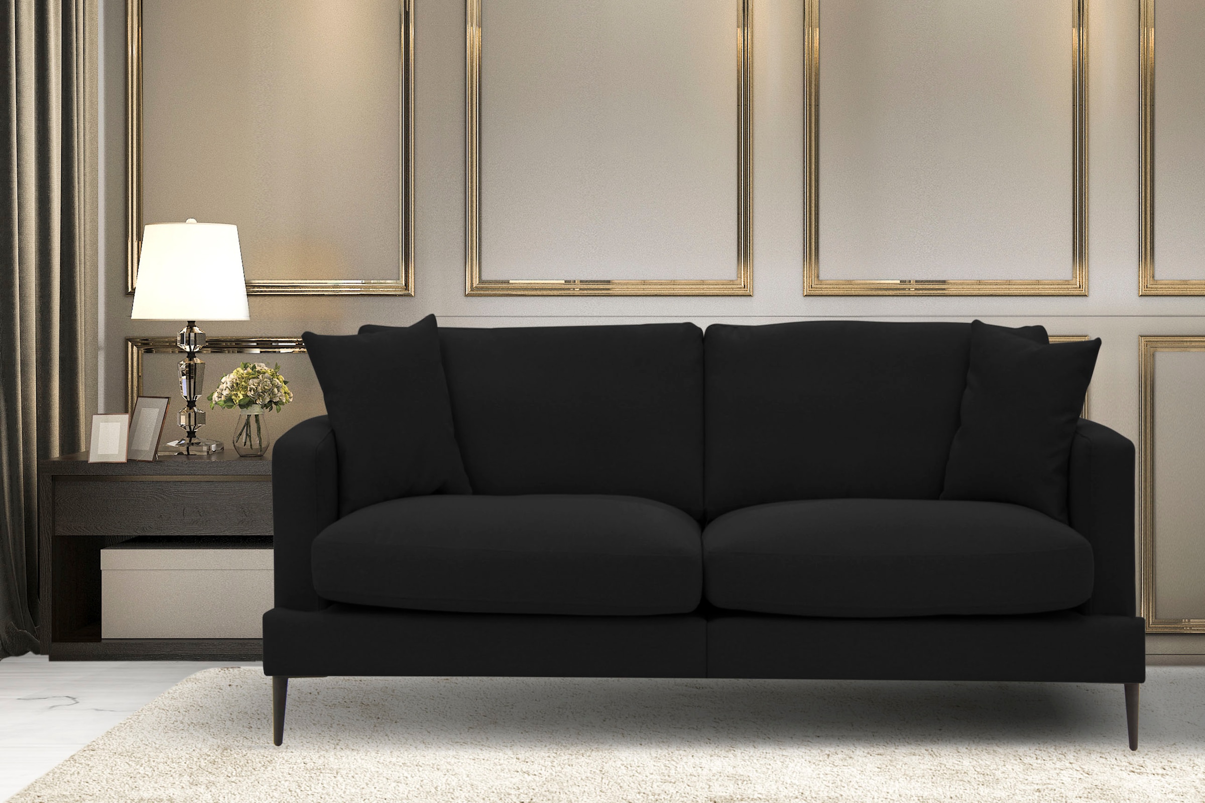 Leonique 2-Sitzer "Cozy elegantes Designsofa, Maße B/T/H: 151/97/80 cm", mi günstig online kaufen