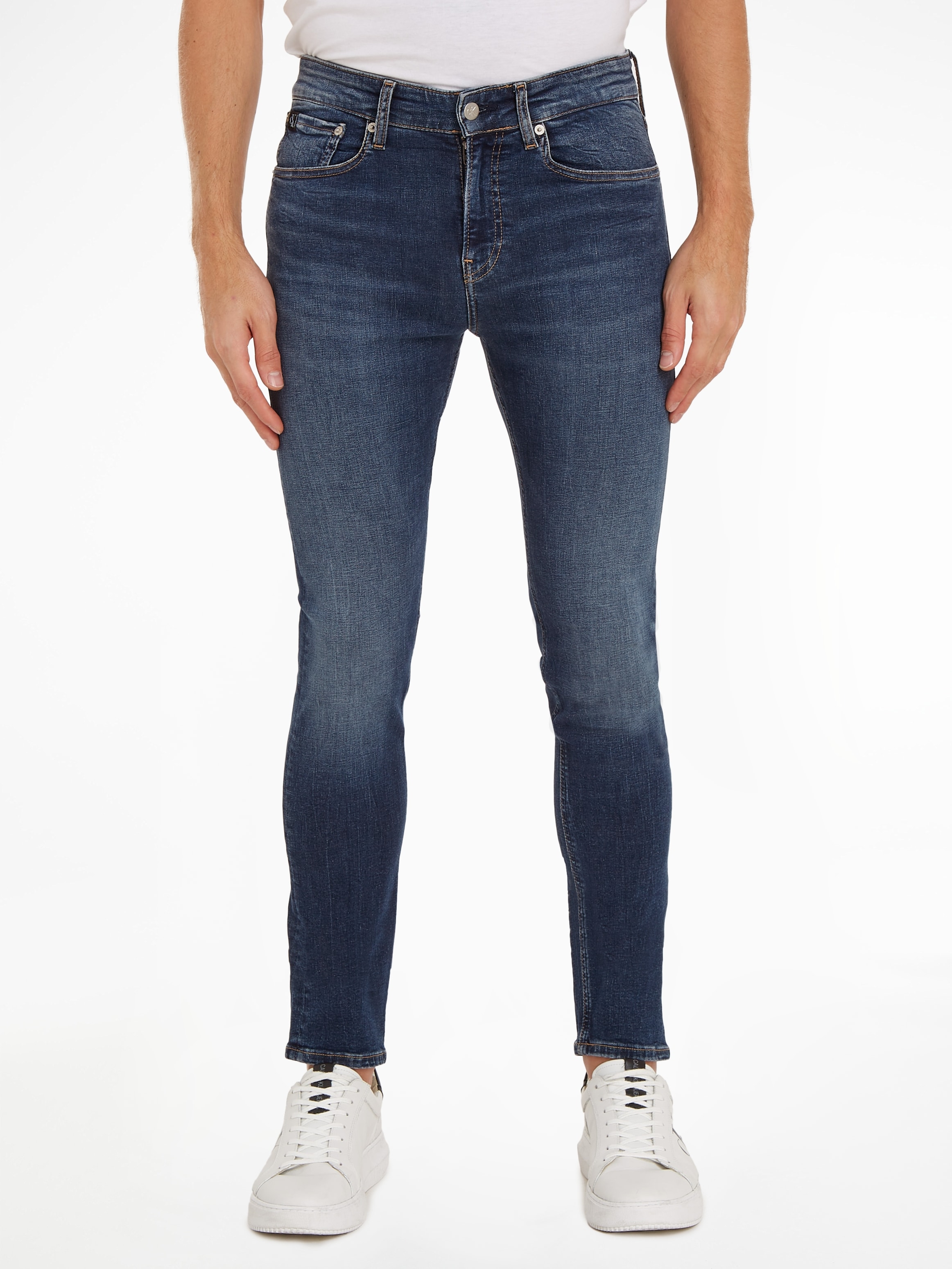 Skinny-fit-Jeans »SKINNY«, mit Leder-Badge