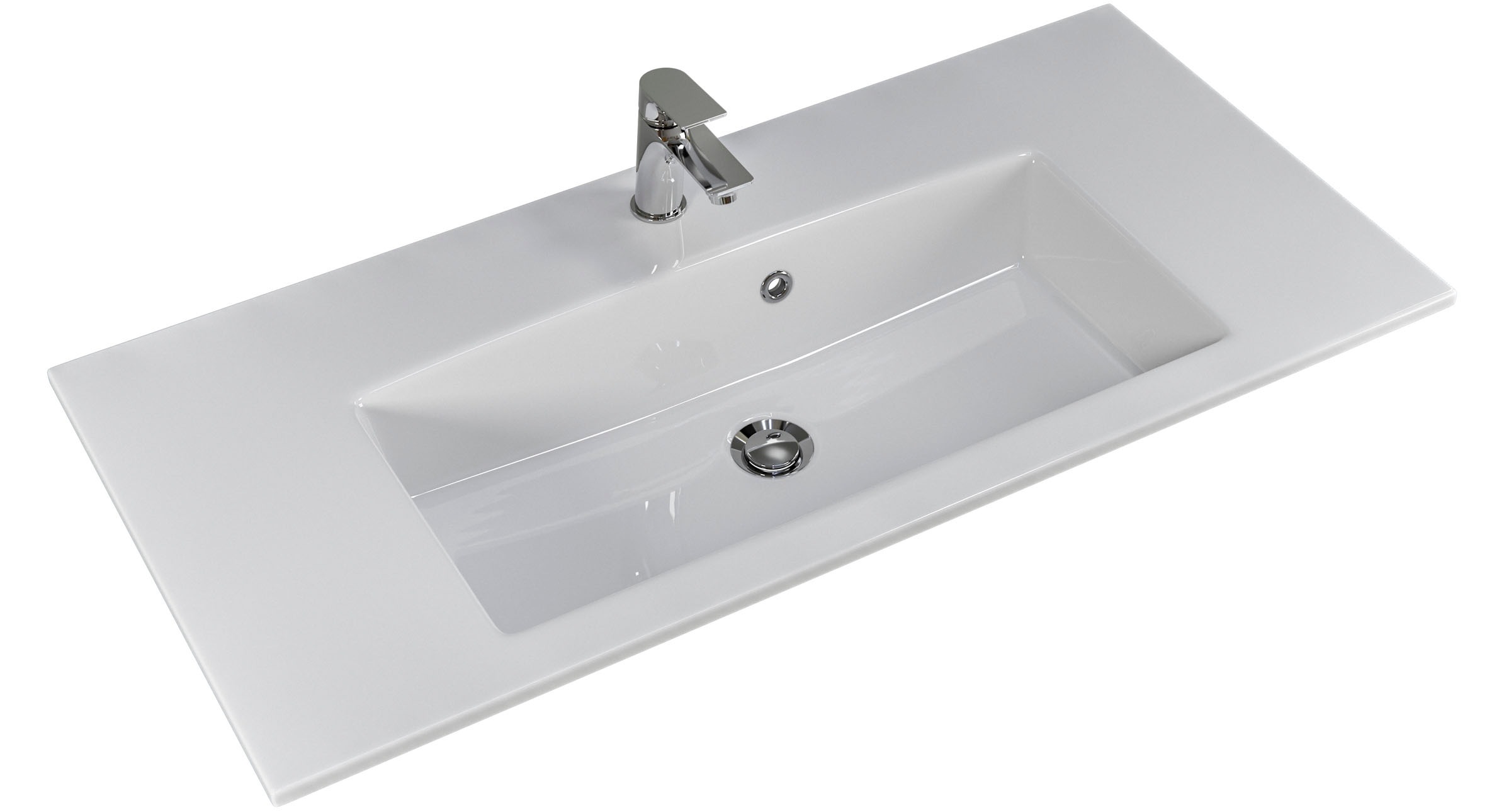 Saphir Badmöbel-Set »Trentino 2-tlg Mineralmarmor-Waschtisch, Spiegelschrank mit LED-Profil«, (3 St.), Badmöbel-Set 110cm breit, inkl. Türdämpfer, 3 Türen, 2 Auszügen