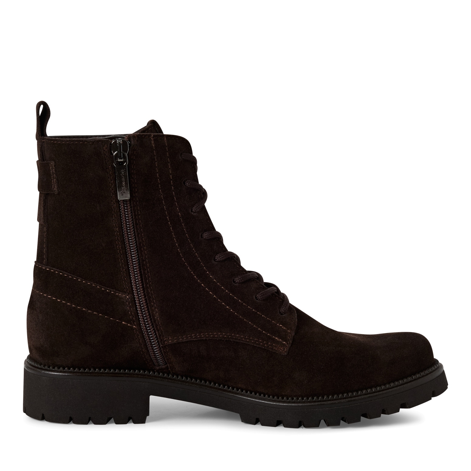 Tamaris Schnürstiefelette, Blockabsatz, Schnürboots, Businessschuh mit dezenten Ziernähten