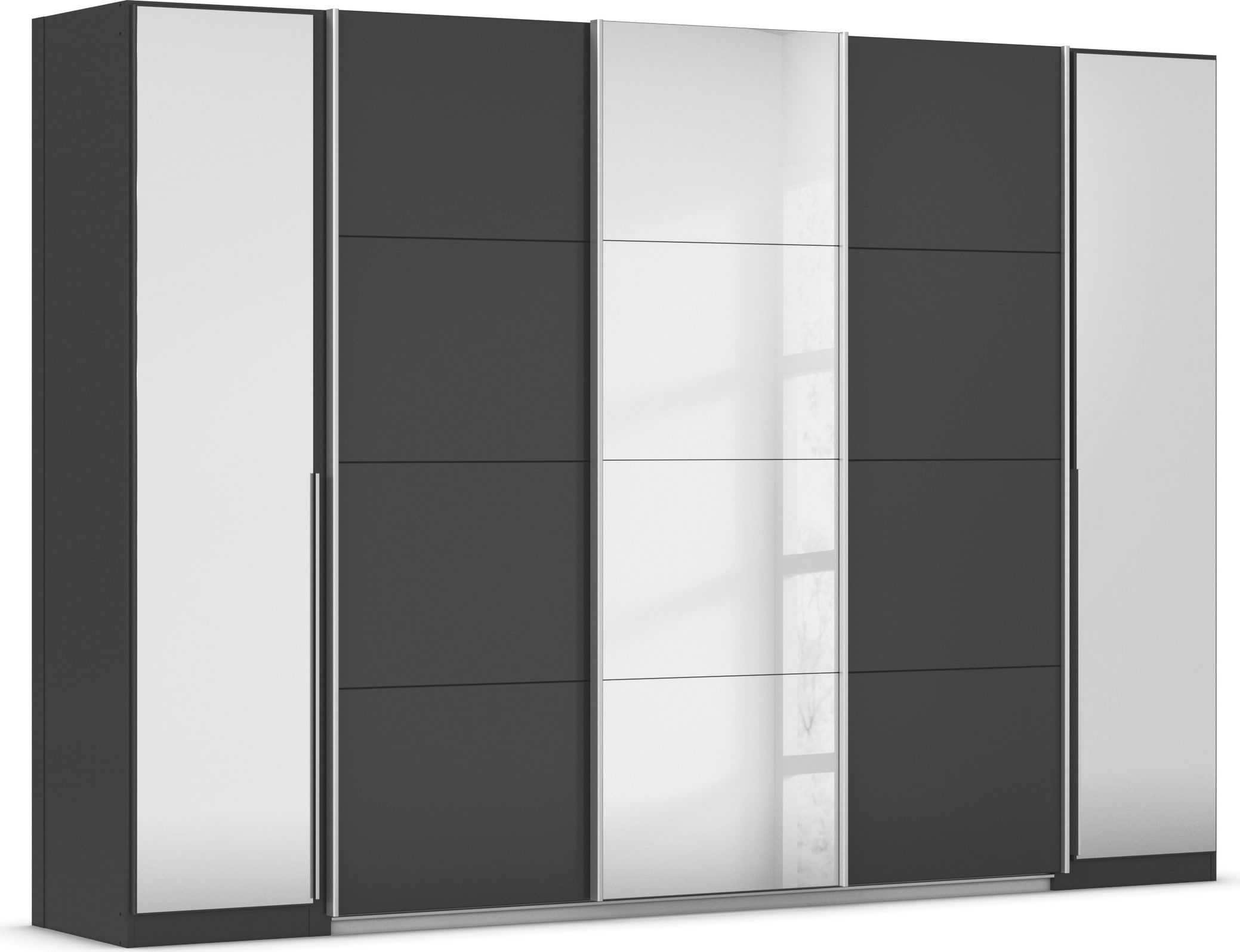 OTTO home "Dreh-/Schwebetürenschrank Kleiderschrank Familie, Agordo" (B/H/T ca. 301x210X62cm, viele Farben & auch mit Spiegeln erhältlich)