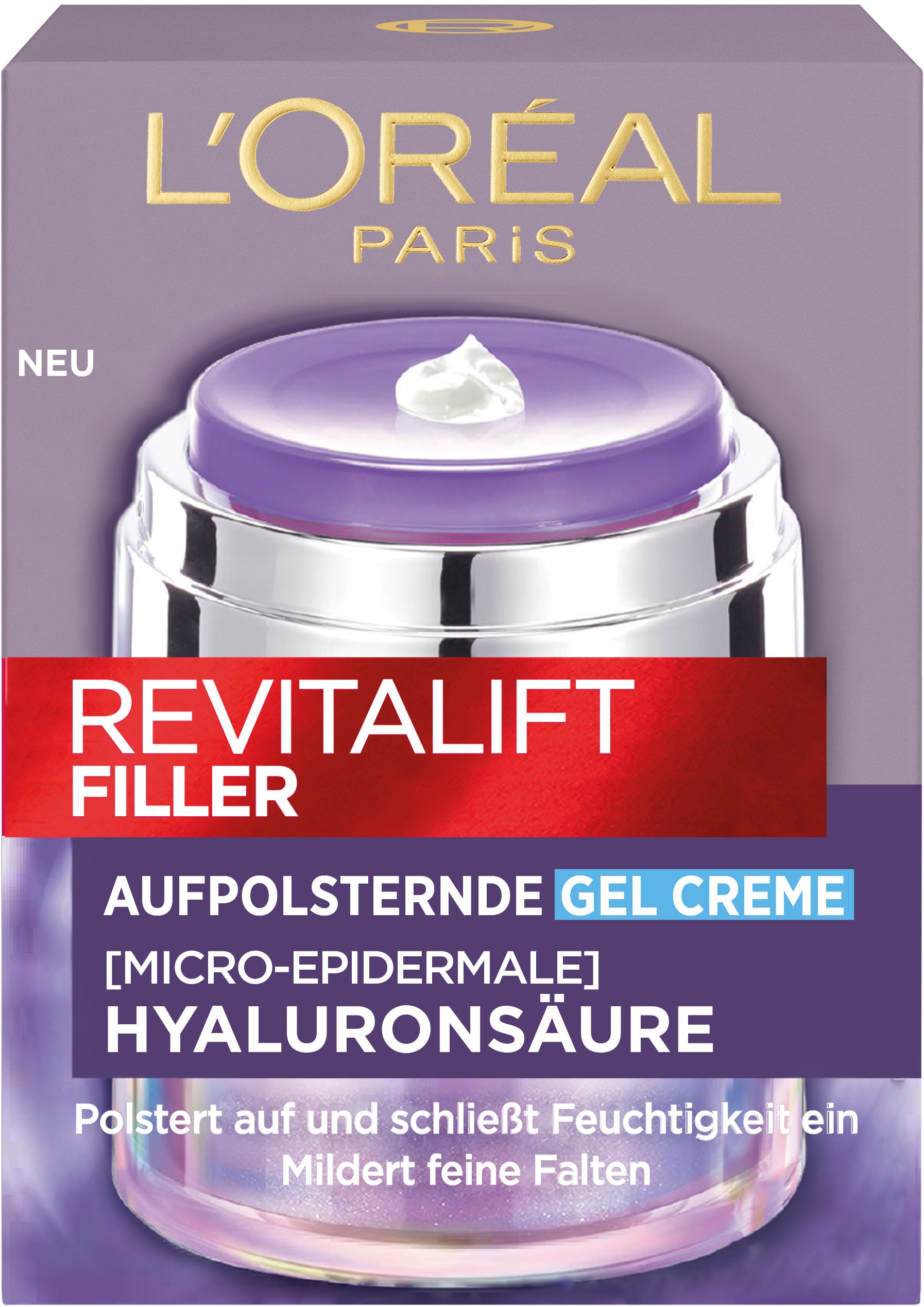L'ORÉAL PARIS Gesichtsgel »L'Oréal Paris Aufpolsternde Gel-Creme«, mit Hyaluron