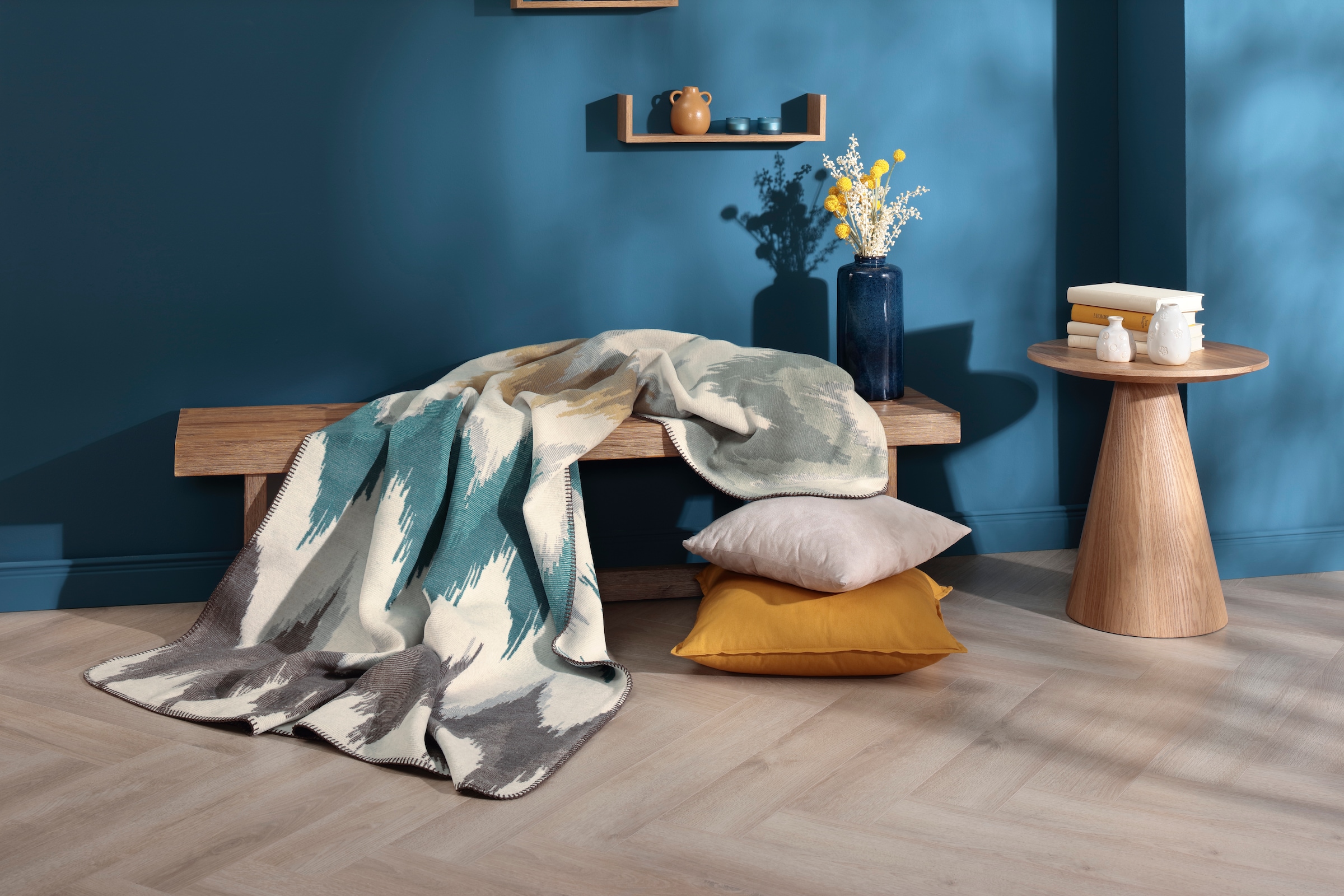 Biederlack Wohndecke »Aurora Lines« 150 x 200, mit Zierstich