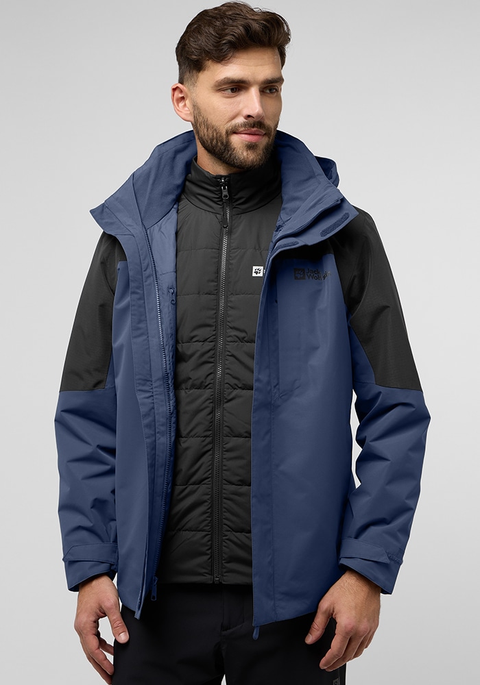 Jack Wolfskin 3-in-1-Funktionsjacke »ROMBERG 3IN1 JKT M«, mit Kapuze