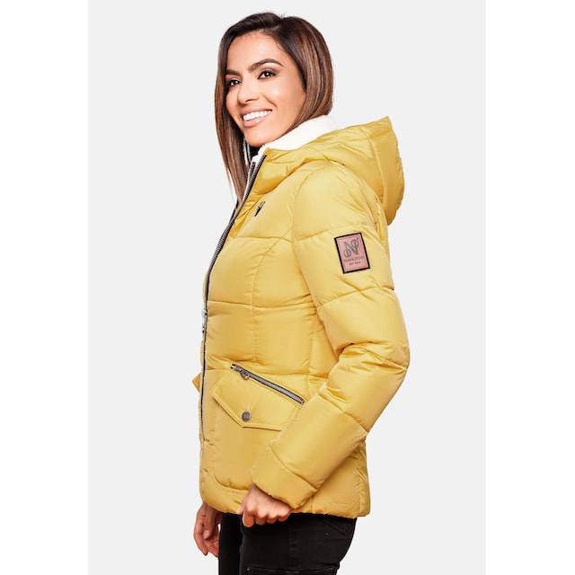 Navahoo Winterjacke »Megan«, mit Kapuze, stylische Damen Steppjacke mit  Teddyfutter für kaufen | BAUR