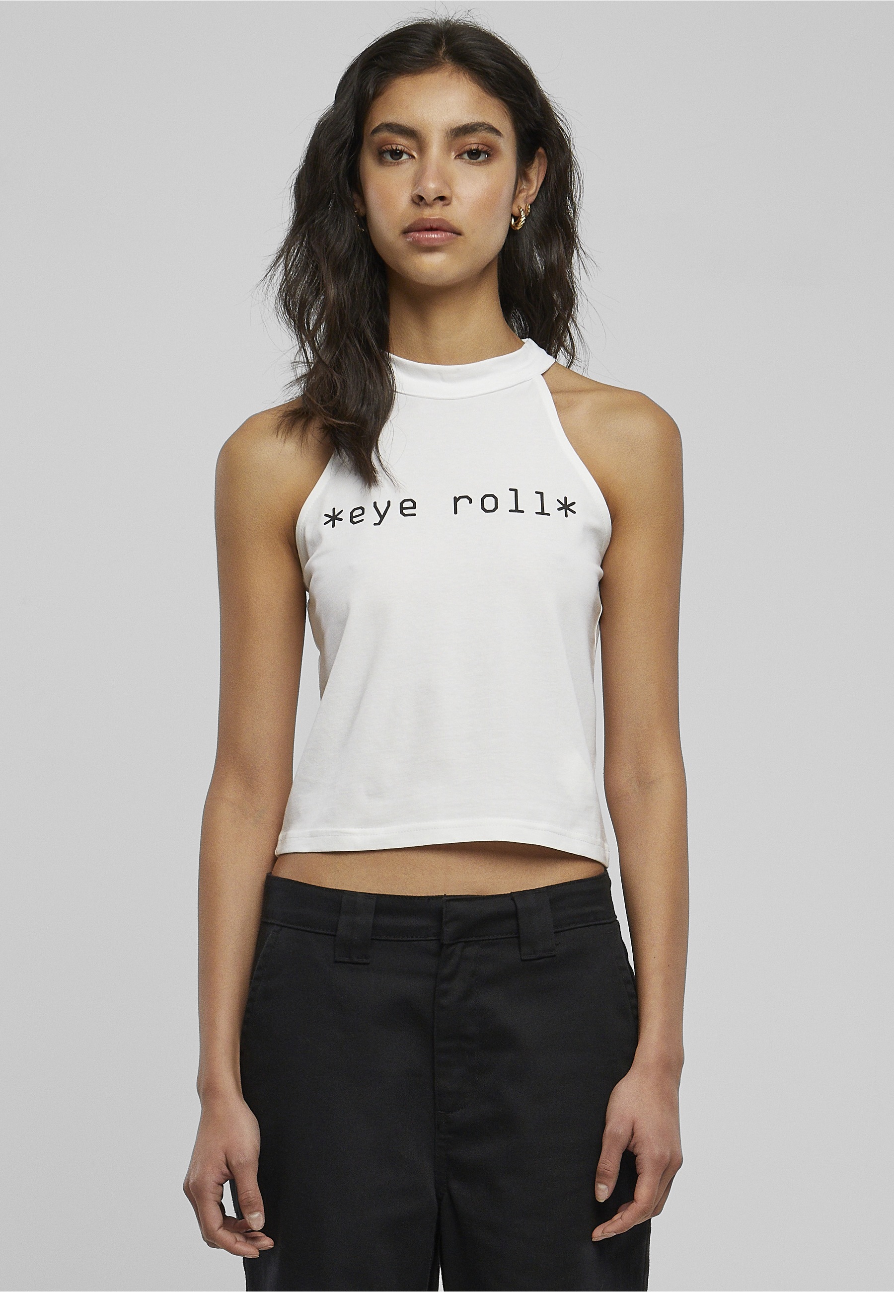 Miss Tee Muskelshirt »Miss Tee Damen Eye Roll Turtleneck Short Top« 1
