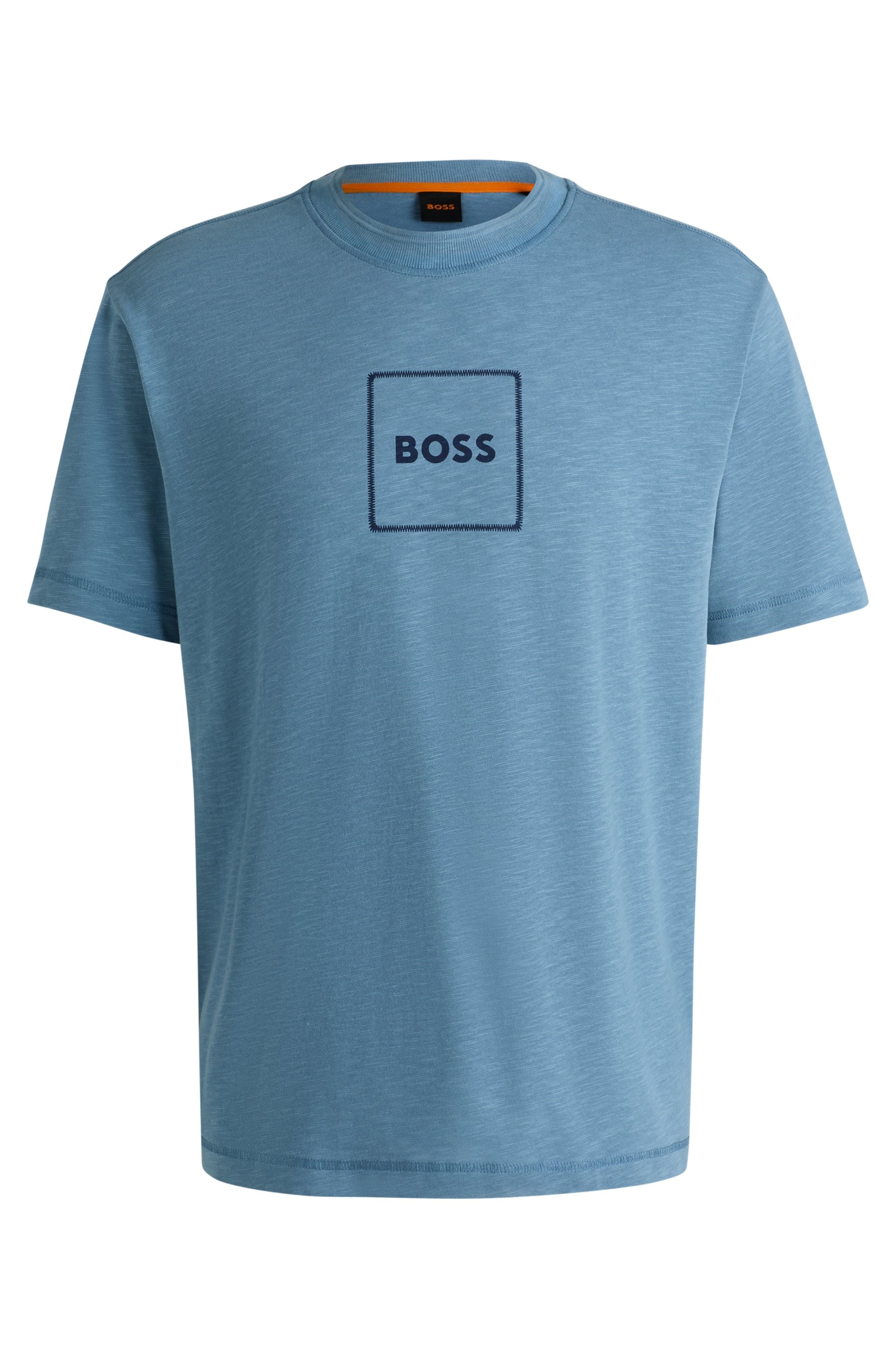 BOSS ORANGE T-Shirt »Te_linenlogo«, mit BOSS Schriftzug