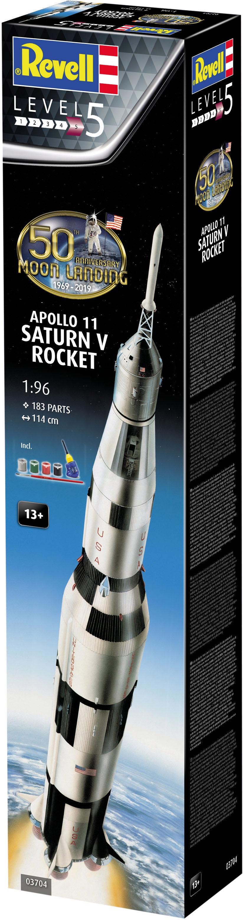 Revell® Modellbausatz »Apollo 11 Saturn V Rocket«, 1:96, Jubiläumsset mit Basis-Zubehör; Made in Europe