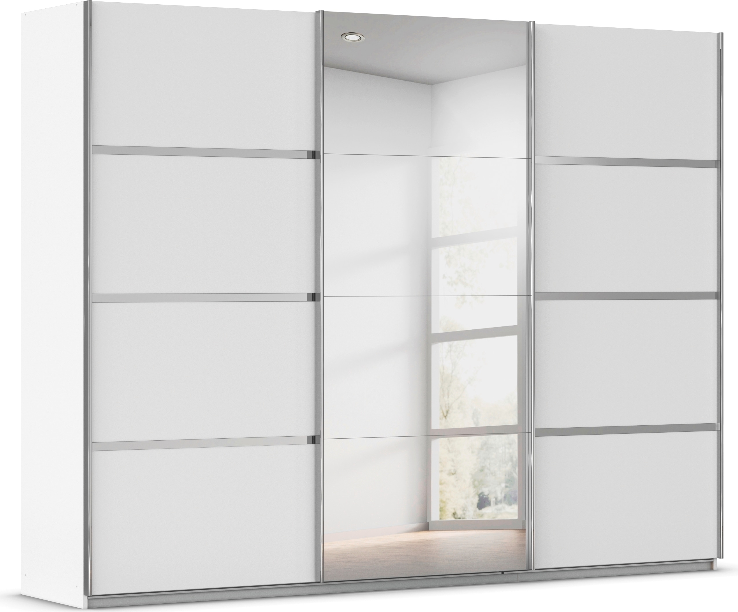 OTTO home Kleiderschrank "Mehrzweckschrank Aktenschrank Möbel Mietswohnung Schlafzimmer AVOLA" 3 verschiedene Ausstattungen BASIC/CLASSIC/PREMIUM (inkl. SOFT-CLOSE), mit eleganten Zierleisten in Chrom, Schwarz oder Weiß MADE IN GERMANY
