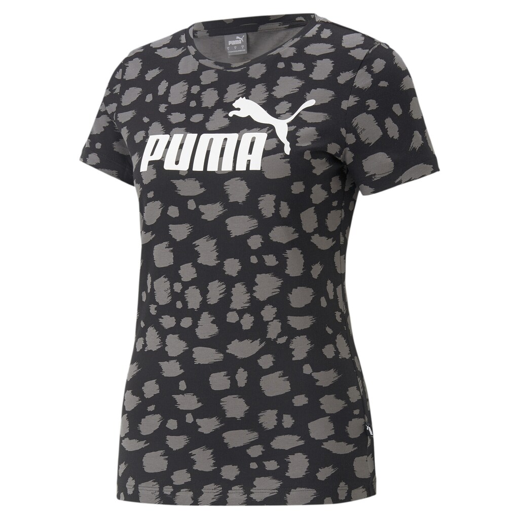 PUMA T-Shirt »Essentials+ T-Shirt mit Animal-Print Damen«