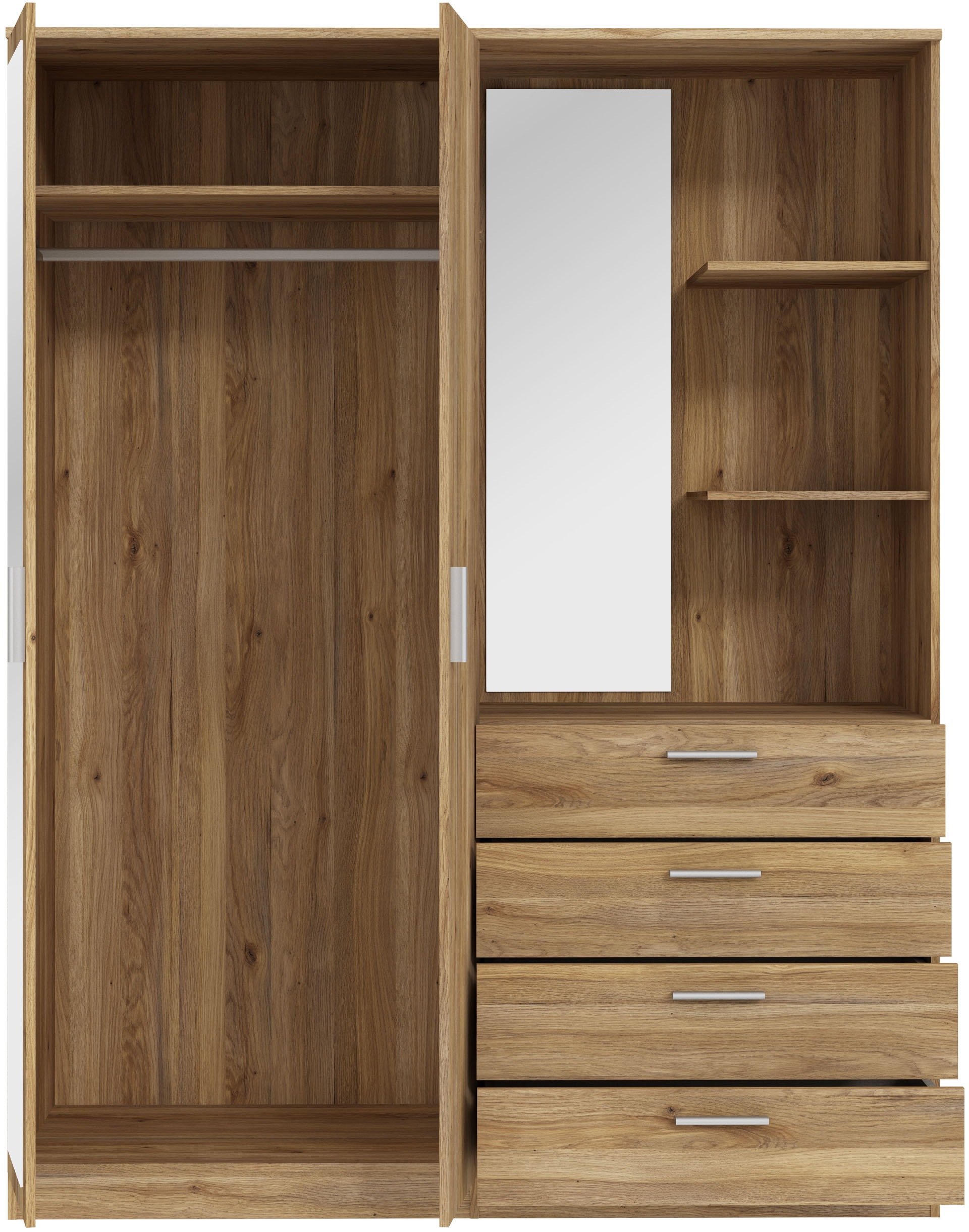FORTE Kompaktgarderobe, B/H/T 159,3/203,4/52,7 cm, Stauraumwunder