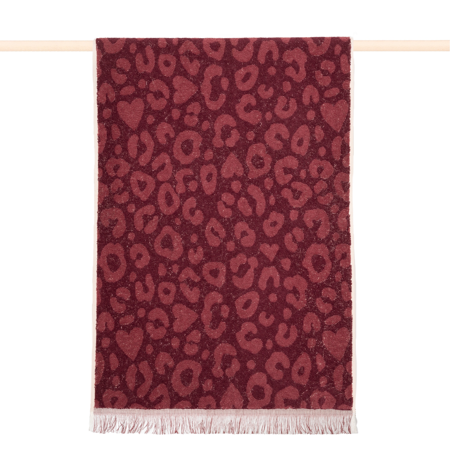 PAD Handtuch "LEO, 50x100 cm" Leo-Design, Jacquard-Webung, weich und saugstark, mit Fransen