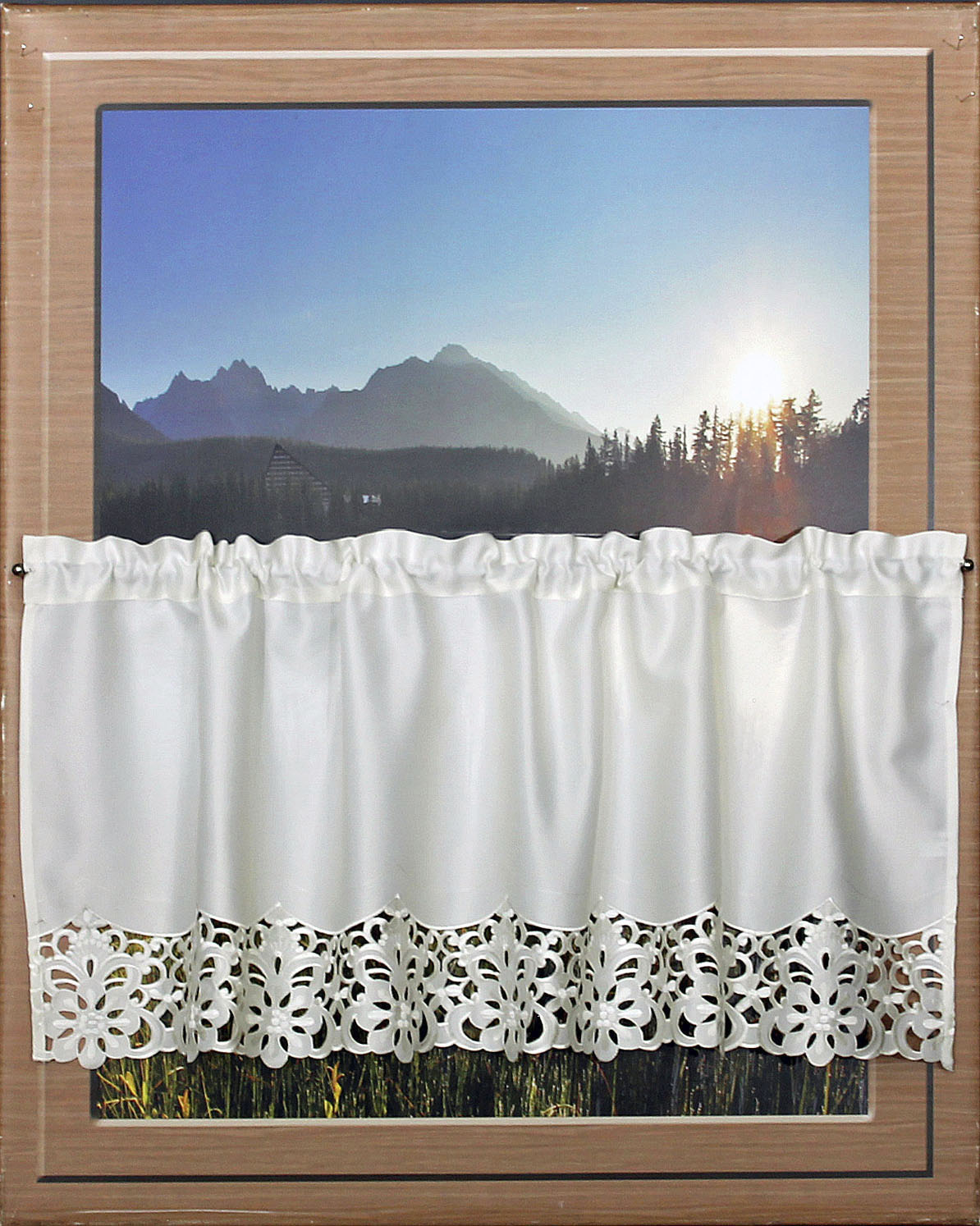 HOSSNER - ART OF HOME DECO Querbehang "Rießersee" Stangendurchzug 1 Stk. tlg. mit Ausbrenner-Stickerei