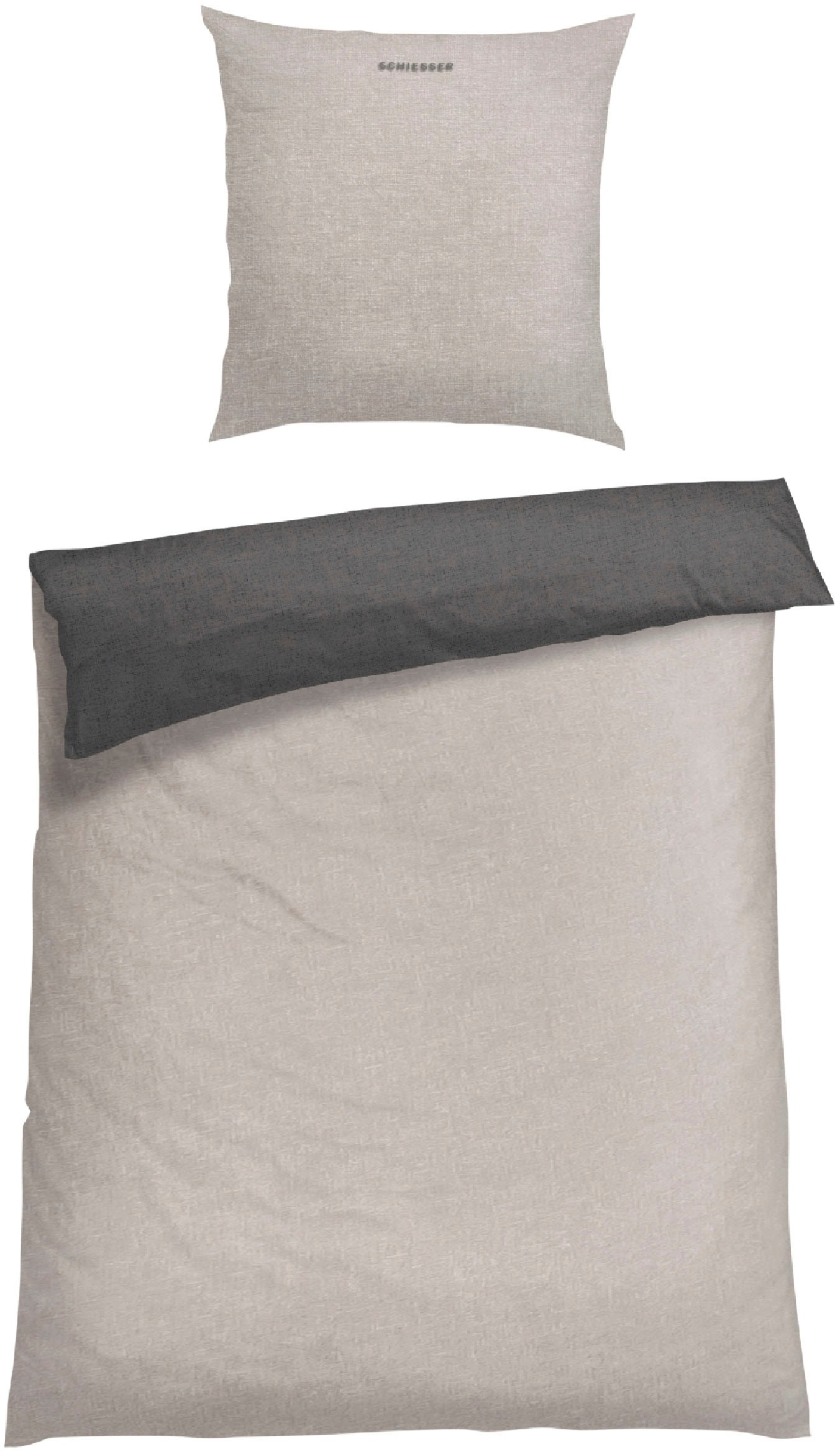 Schiesser "Doubleface aus weicher Baumwolle mit edlem Melangeeffekt" 2 Stk. günstig online kaufen