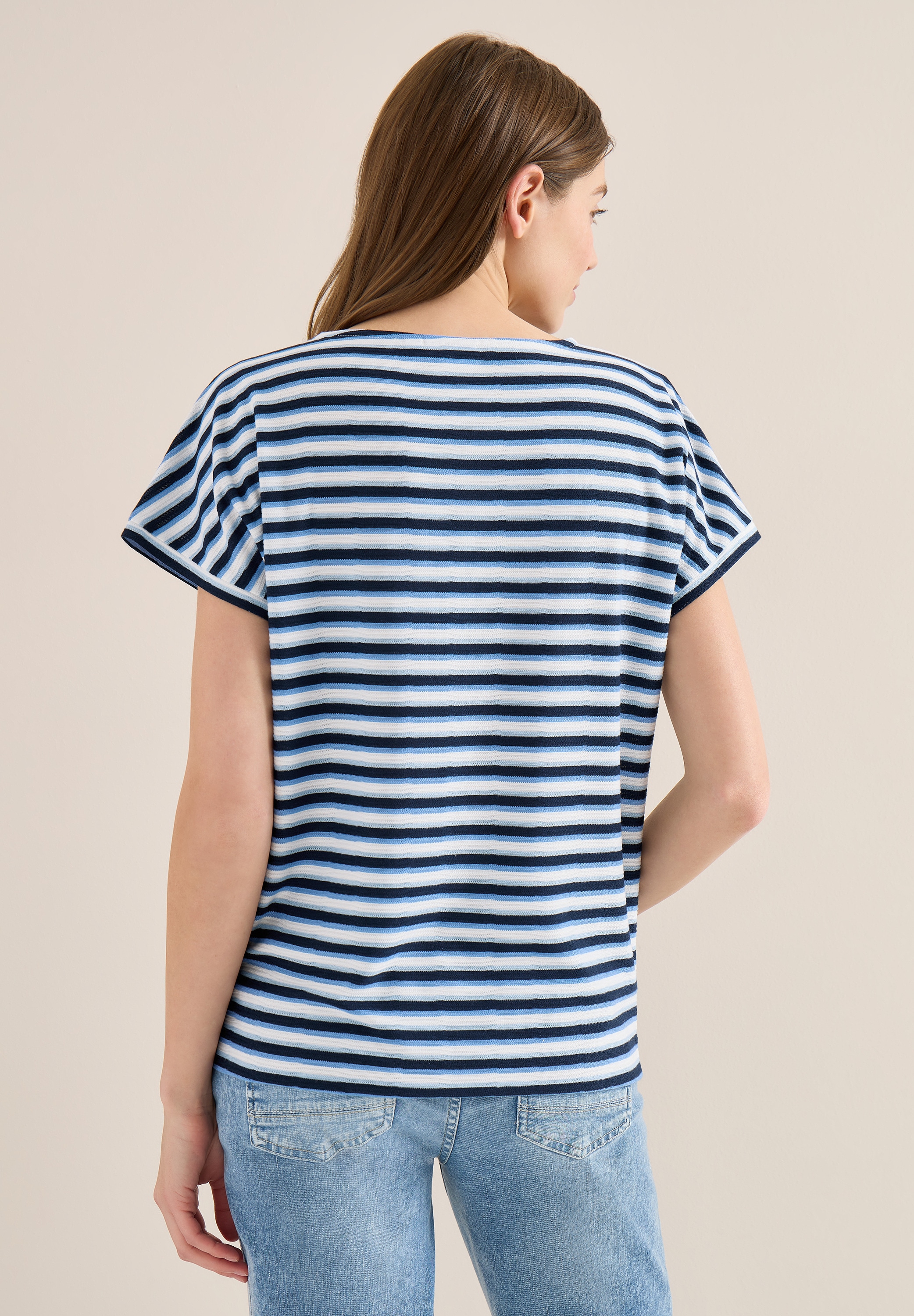 Cecil 3/4-Arm-Shirt mit U-Boot-Ausschnitt