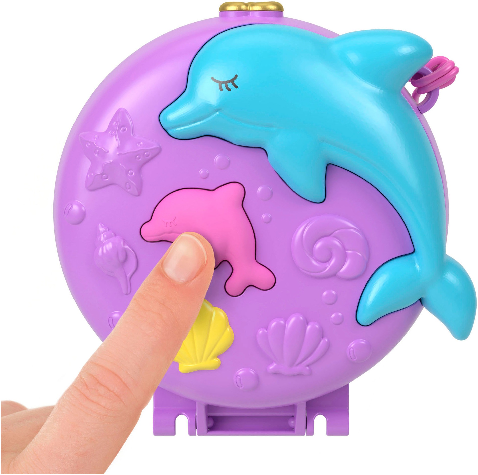 Polly Pocket Spielwelt »Delfin Retten Schatulle«, mit 2 kleinen Puppen