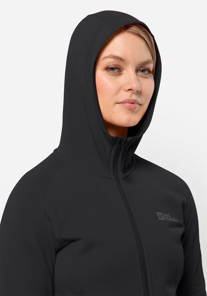 Jack Wolfskin Fleecejacke »BAISELBERG HOODED FZ W«, mit Kapuze